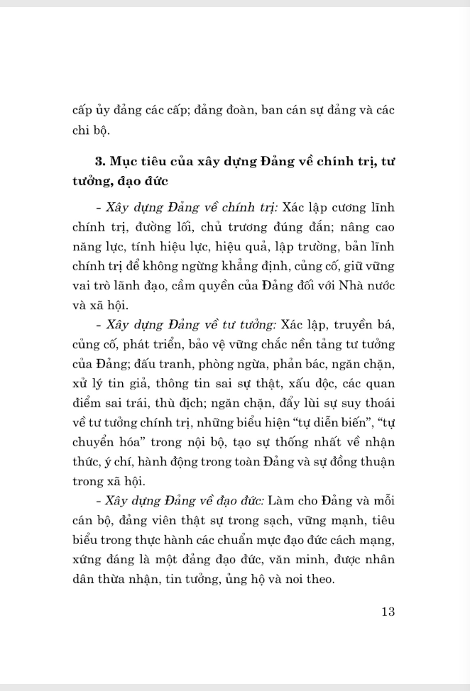 tài liệu nhận thức và triển khai công tác xây dựng đảng về chính trị, tư tưởng, đạo đức trong giai đoạn hiện nay
