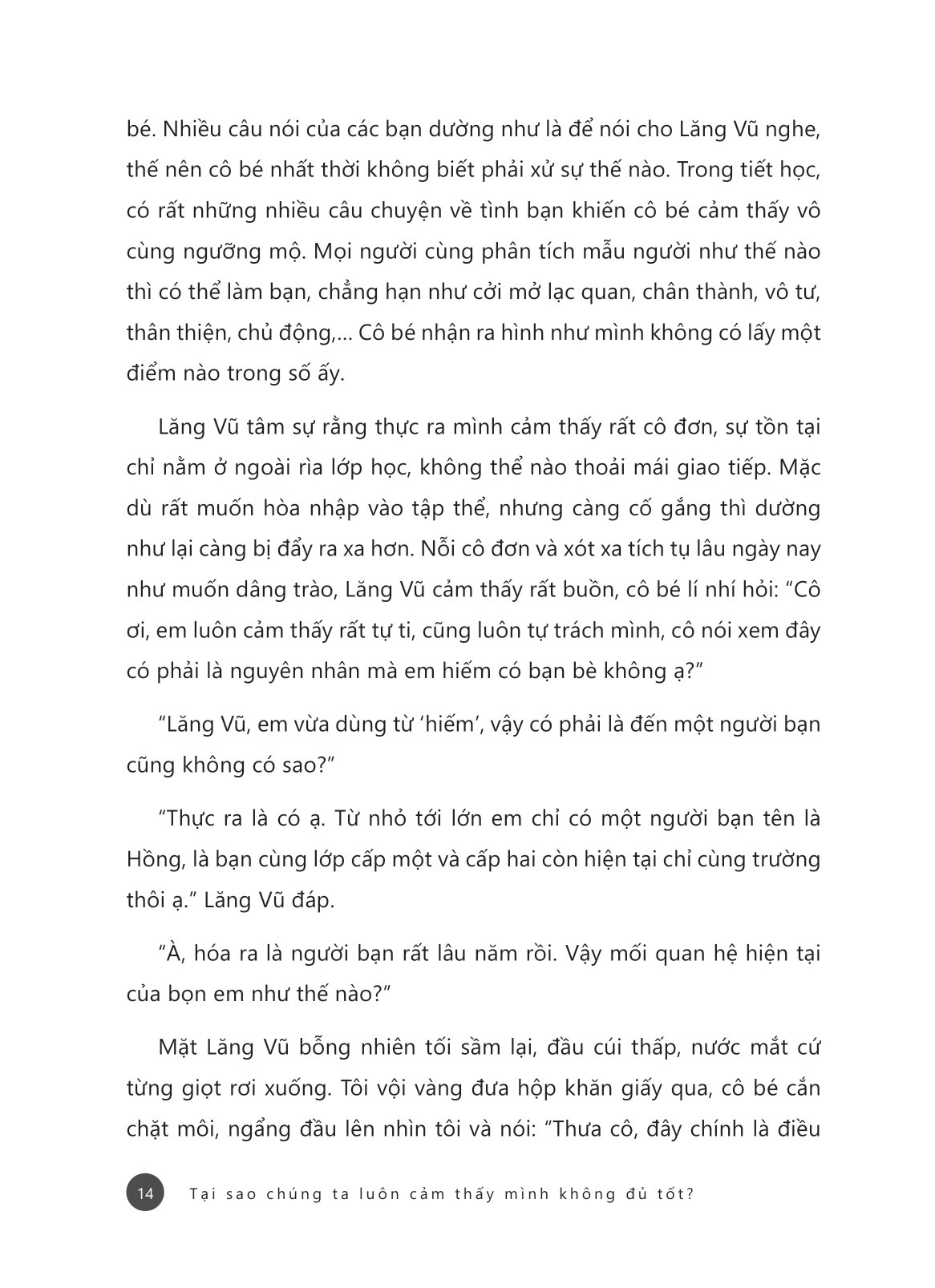 tại sao chúng ta luôn cảm thấy mình không đủ tốt?