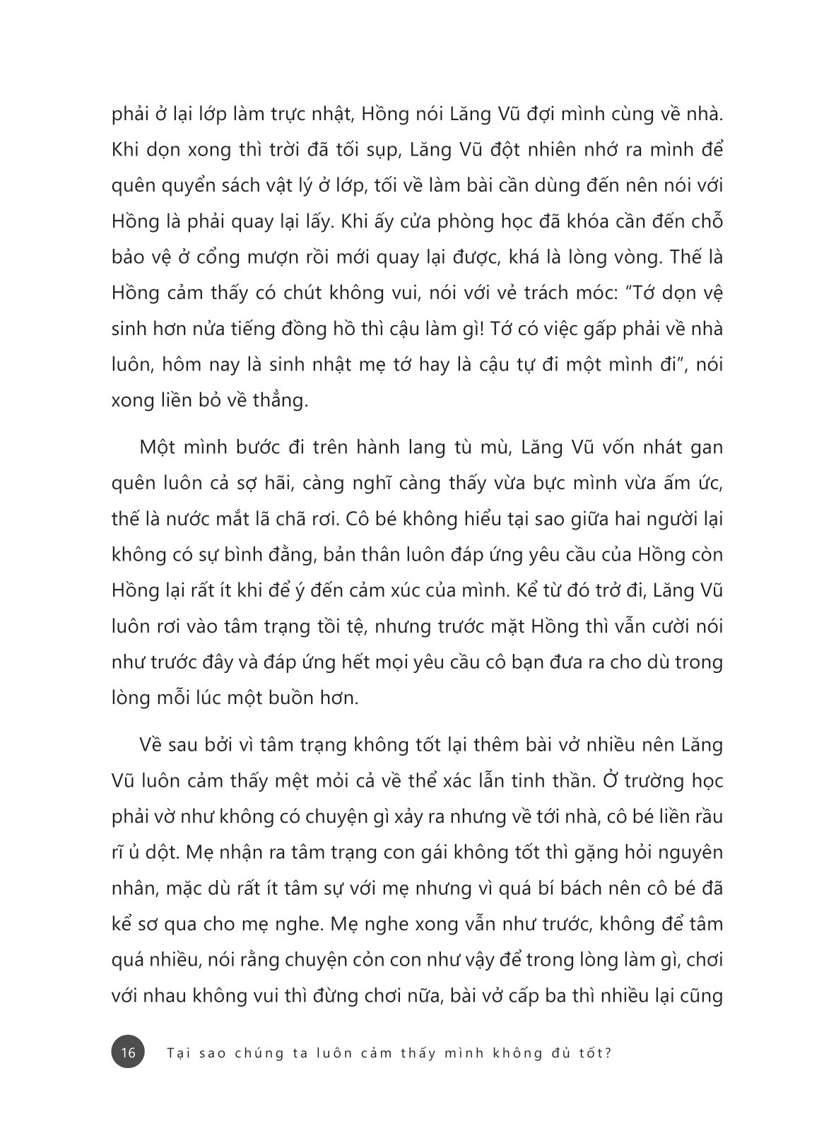 tại sao chúng ta luôn cảm thấy mình không đủ tốt?