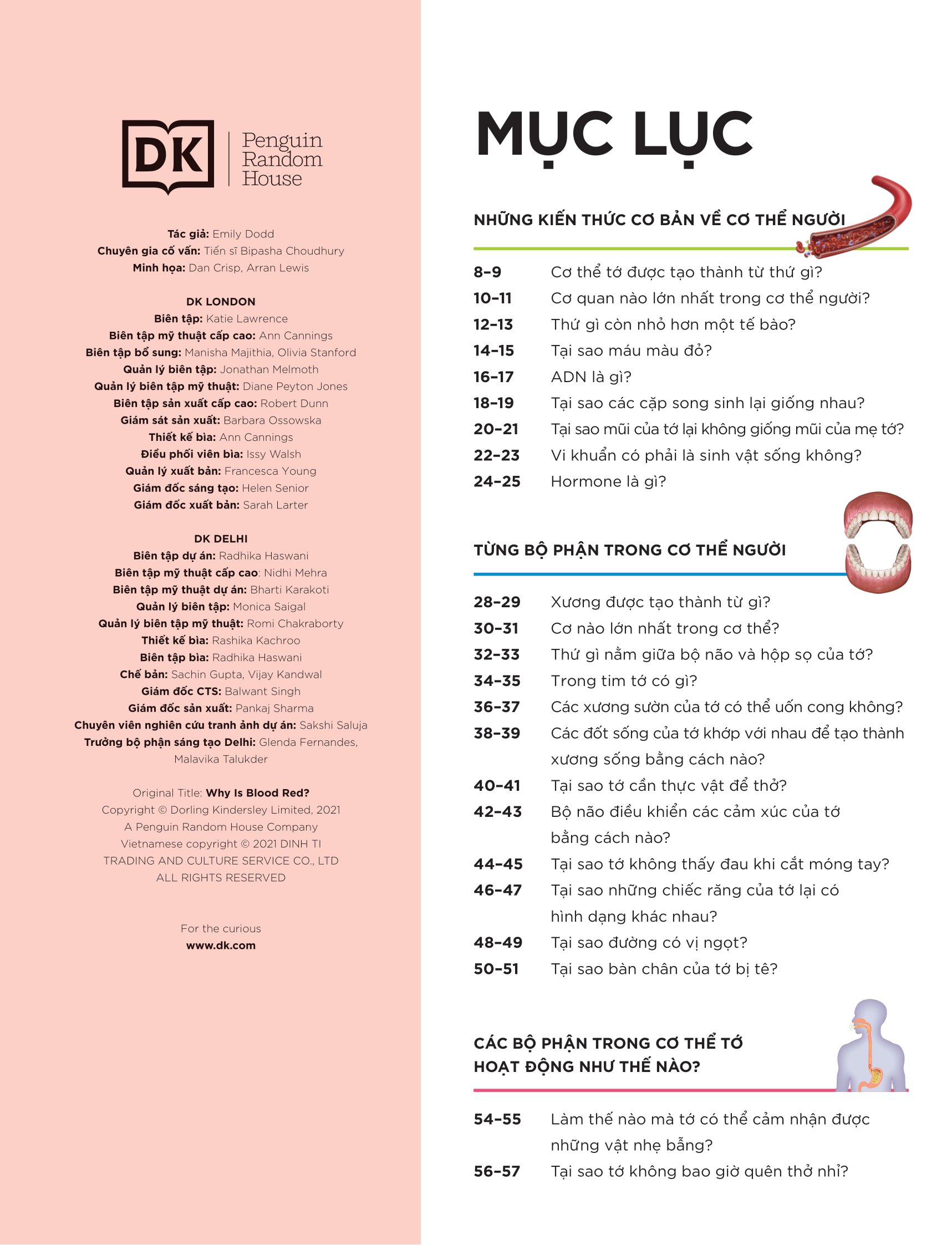 tại sao máu màu đỏ? - với 200 câu hỏi đáng kinh ngạc về cơ thể người