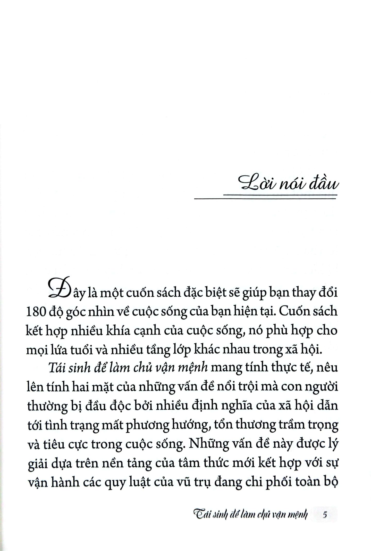 tái sinh để làm chủ vận mệnh