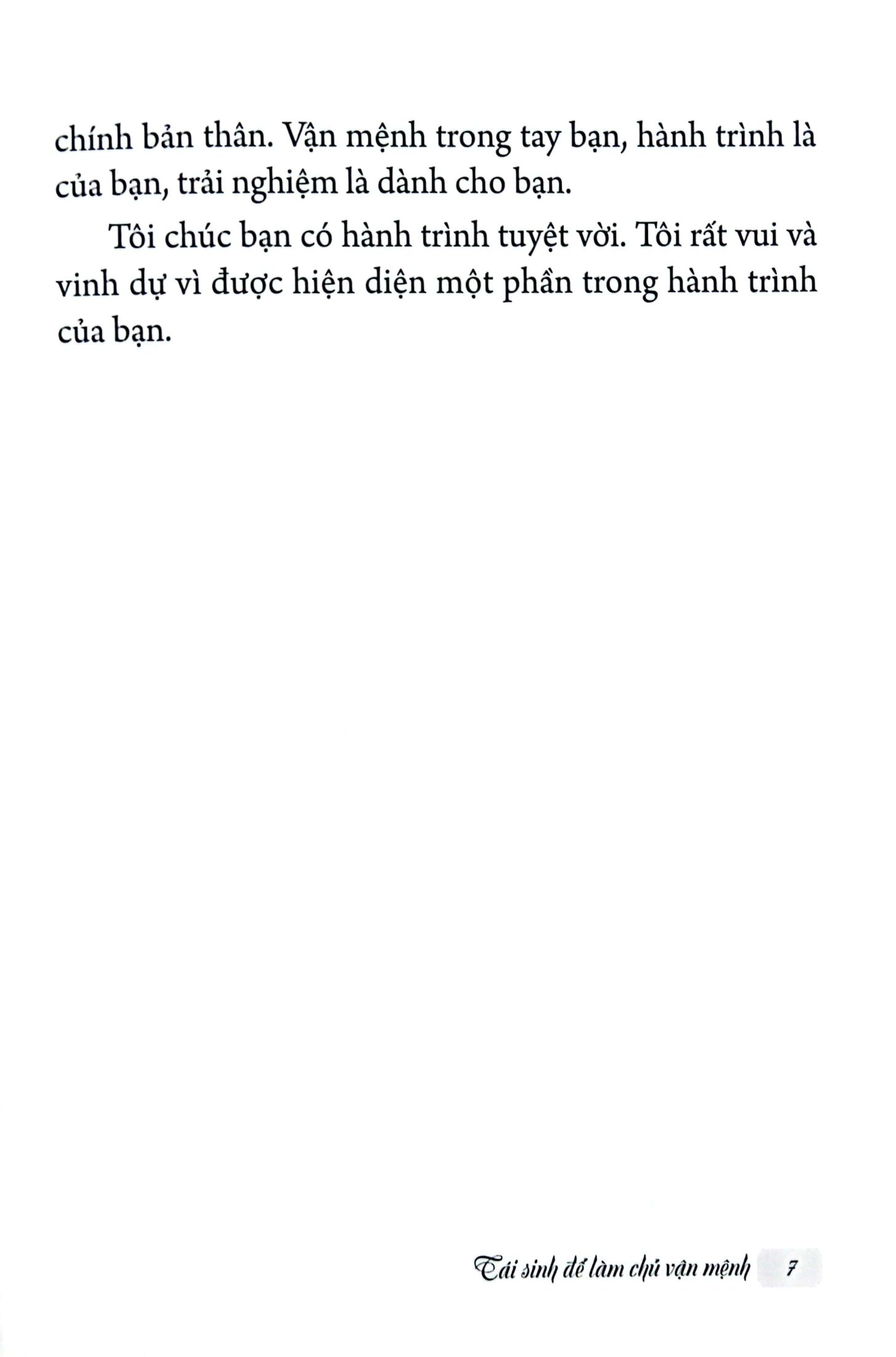 tái sinh để làm chủ vận mệnh