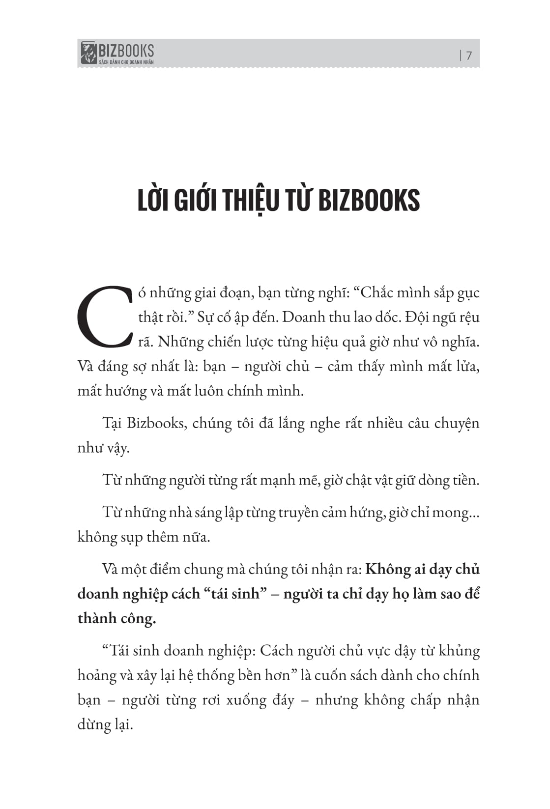 Tai Sinh Doanh Nghiep - Cach Nguoi Chu Vuc Day Tu Khung Hoang Va Xay Lai He Thong Ben Hon