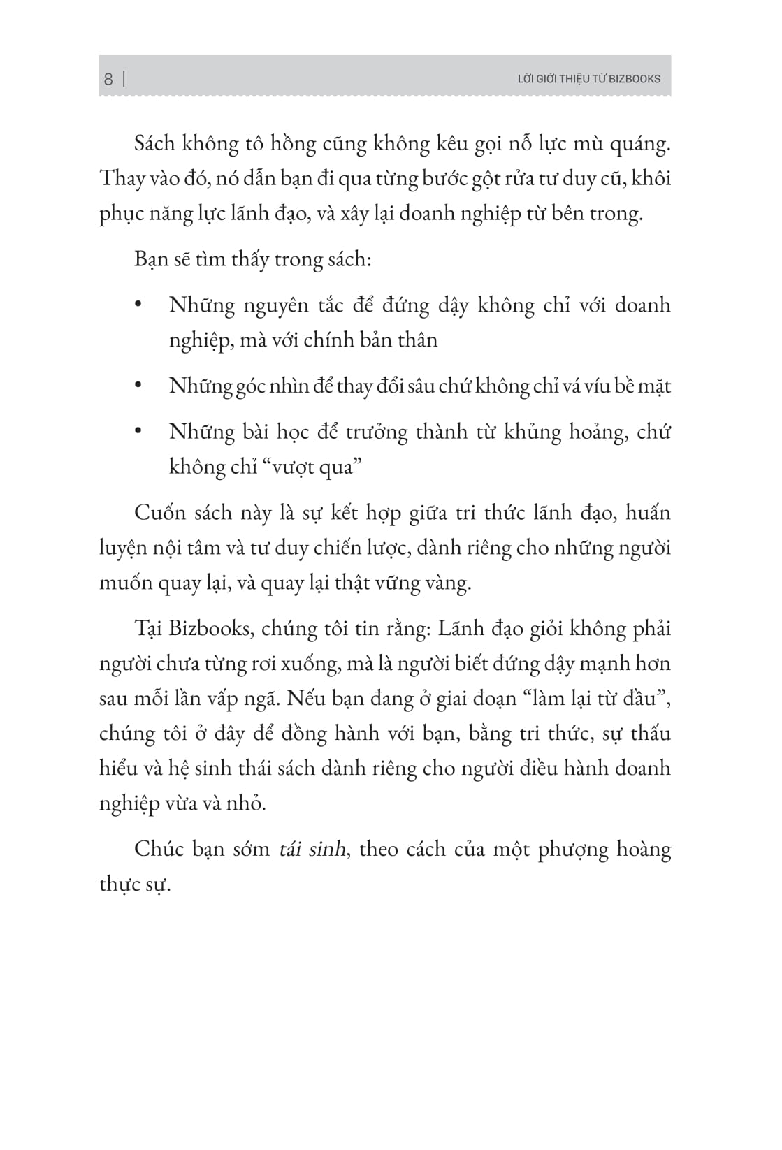 Tai Sinh Doanh Nghiep - Cach Nguoi Chu Vuc Day Tu Khung Hoang Va Xay Lai He Thong Ben Hon