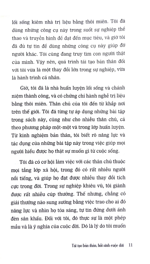 tái tạo bản thân hồi sinh cuộc đời