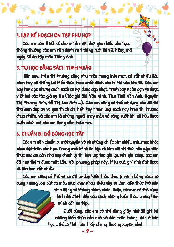 take note! - kiến thức trọng tâm luyện thi môn tiếng anh vào lớp 10