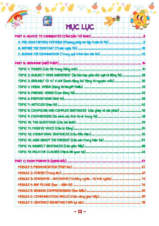 Take Note! - Kien Thuc Trong Tam Luyen Thi Mon Tieng Anh Vao Lop 10 - Ban Mau Co Lo Xo