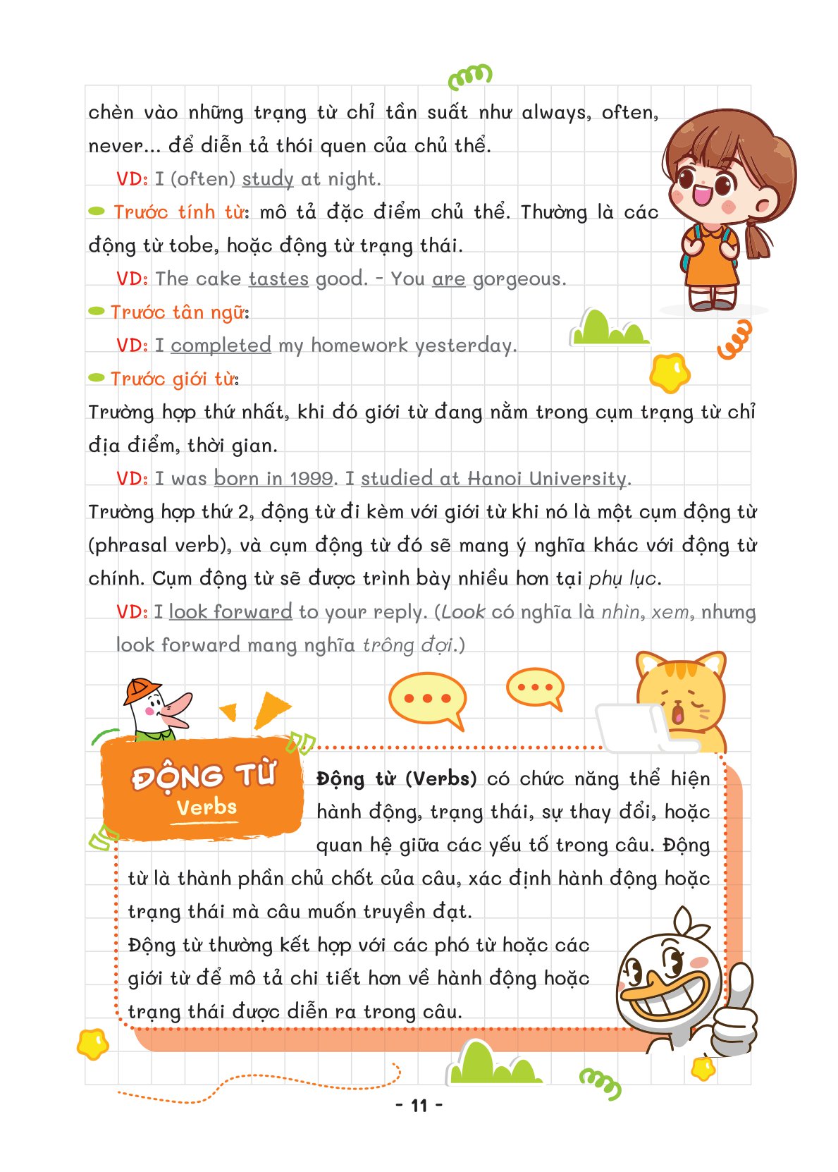 take note - ngữ pháp tiếng anh