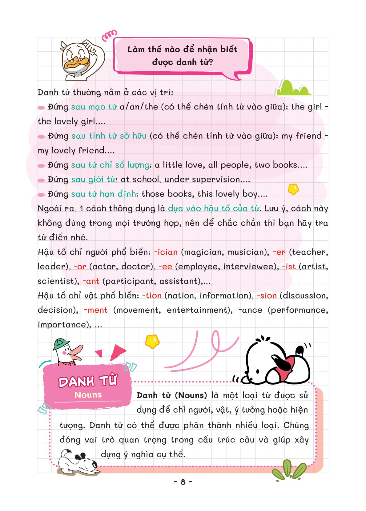 take note - ngữ pháp tiếng anh