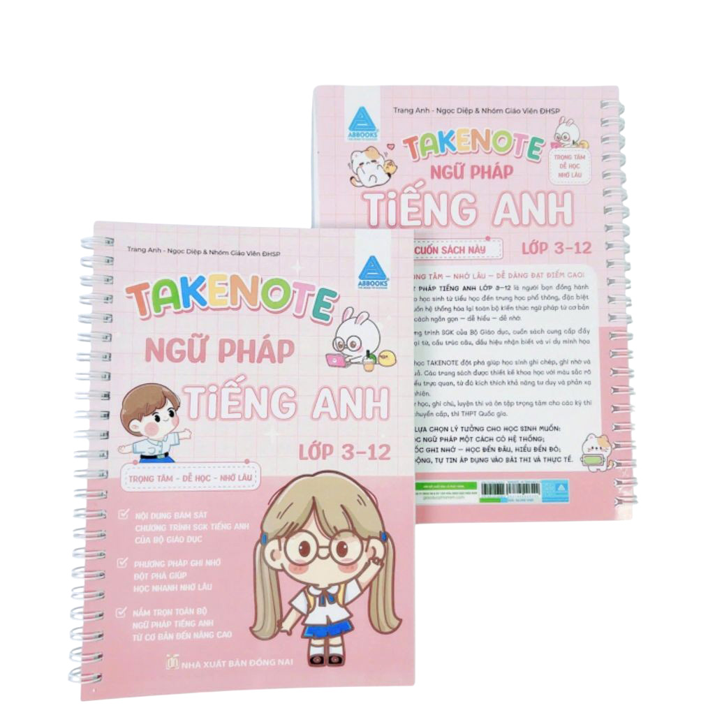 Take Note - Ngu Phap Tieng Anh Lop 3-12 - Trong Tam-De Hoc-Nho Lau