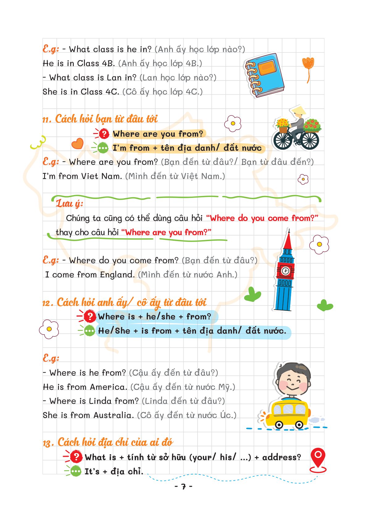 take note - tiếng anh tiểu học