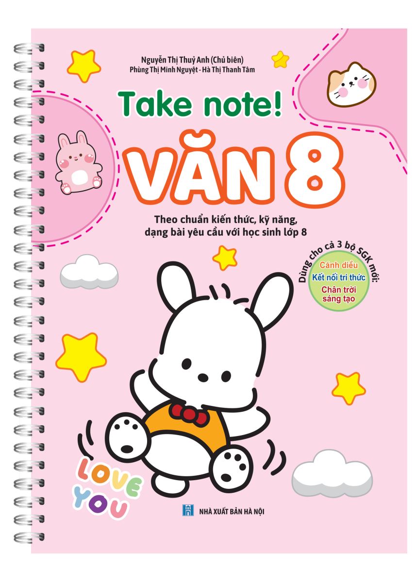 take note văn 8 không lò xo (dùng cho cả 3 bộ sgk mới)