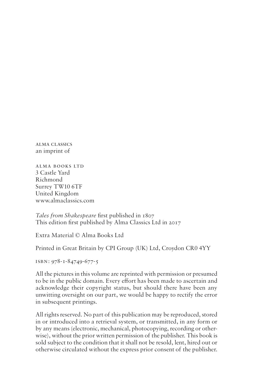 tales from shakespeare (alma junior classics)