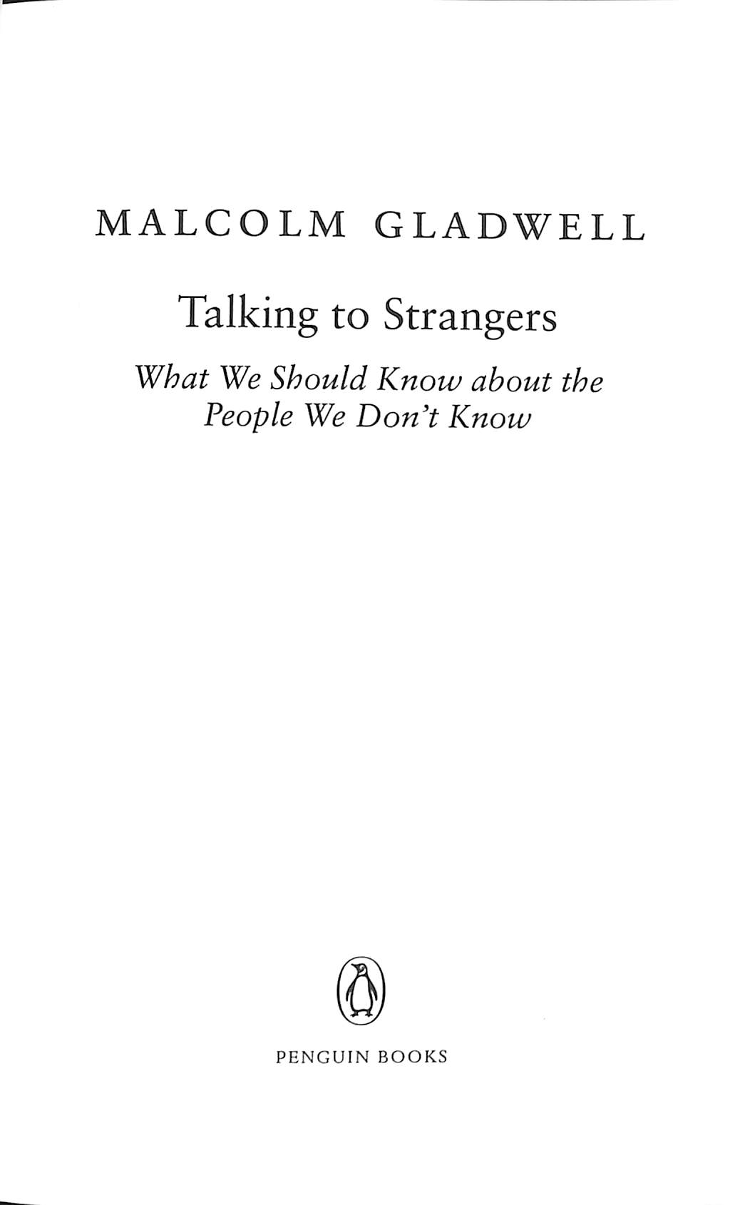 talking to strangers