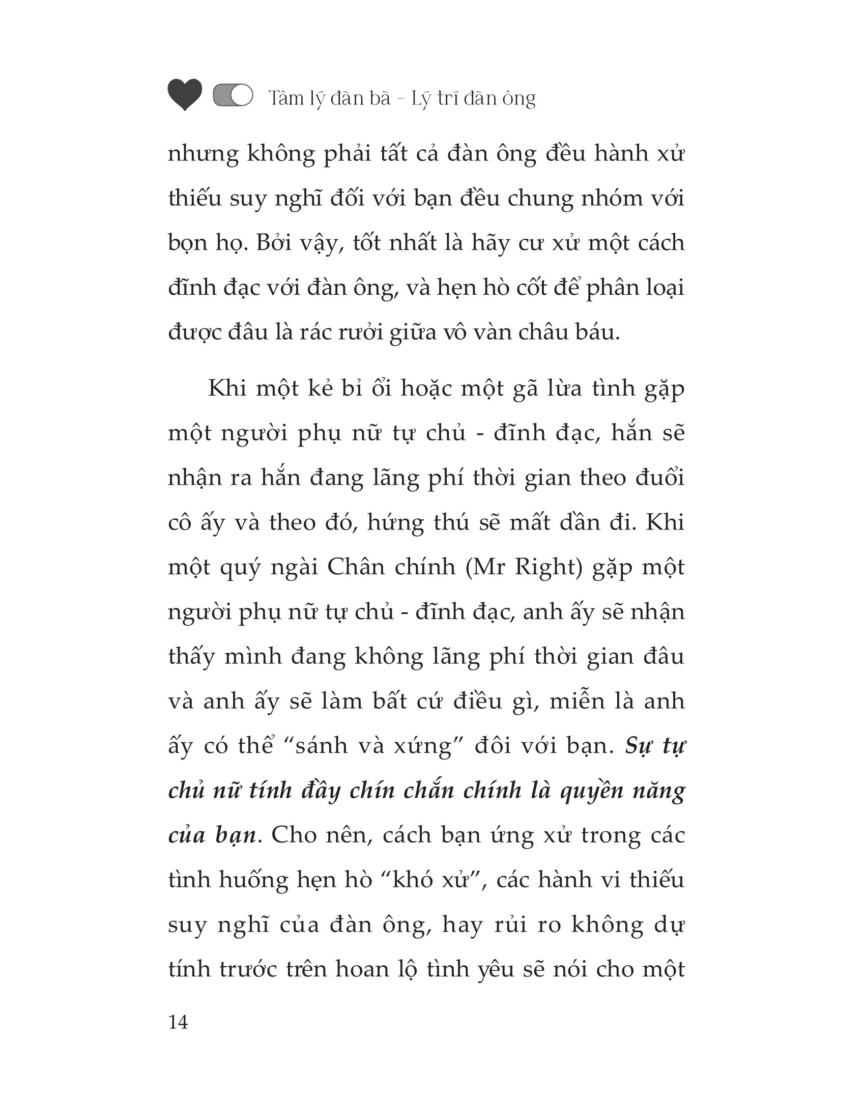 tâm lý đàn bà - lý trí đàn ông