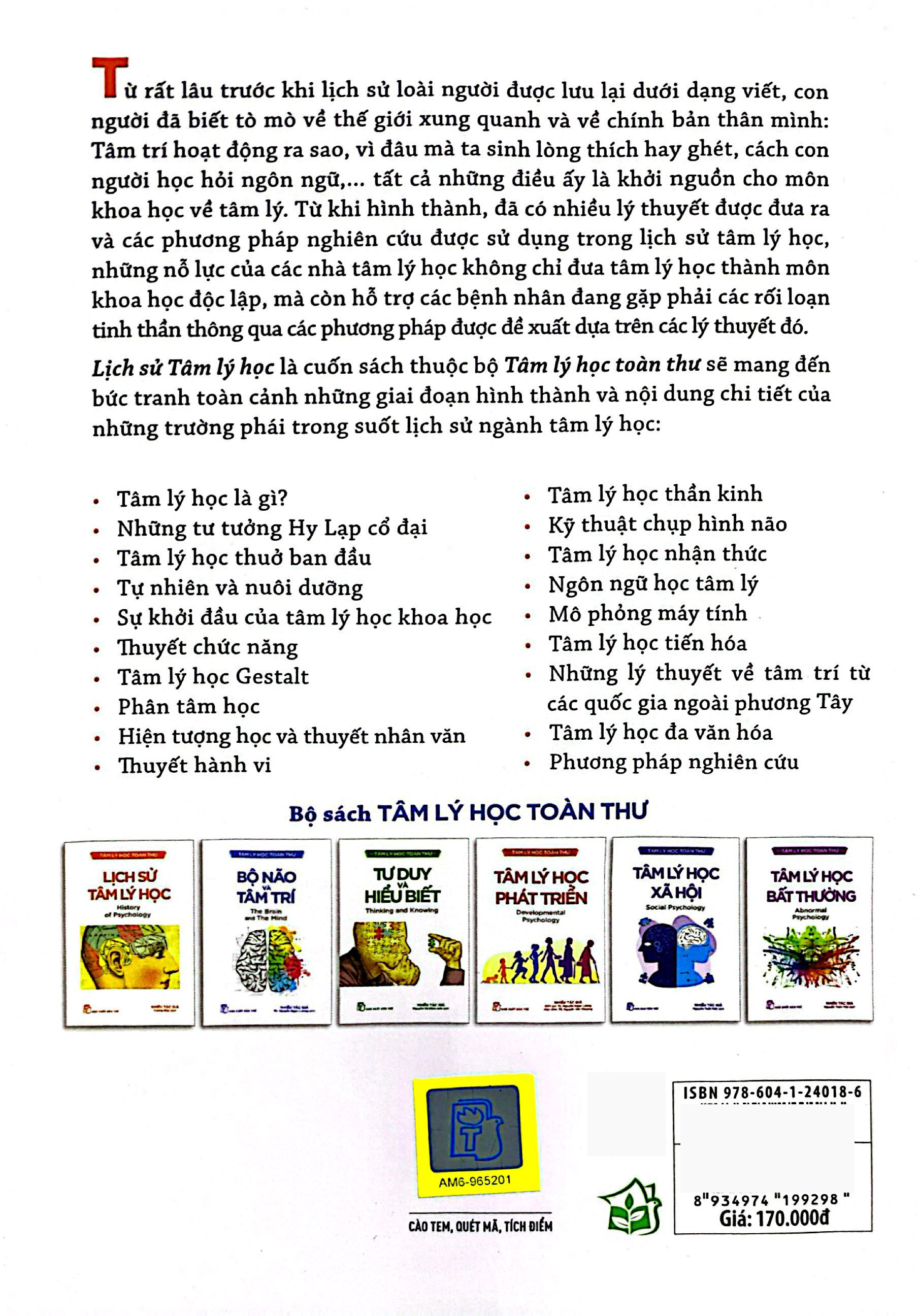 tâm lý học toàn thư - lịch sử tâm lý học