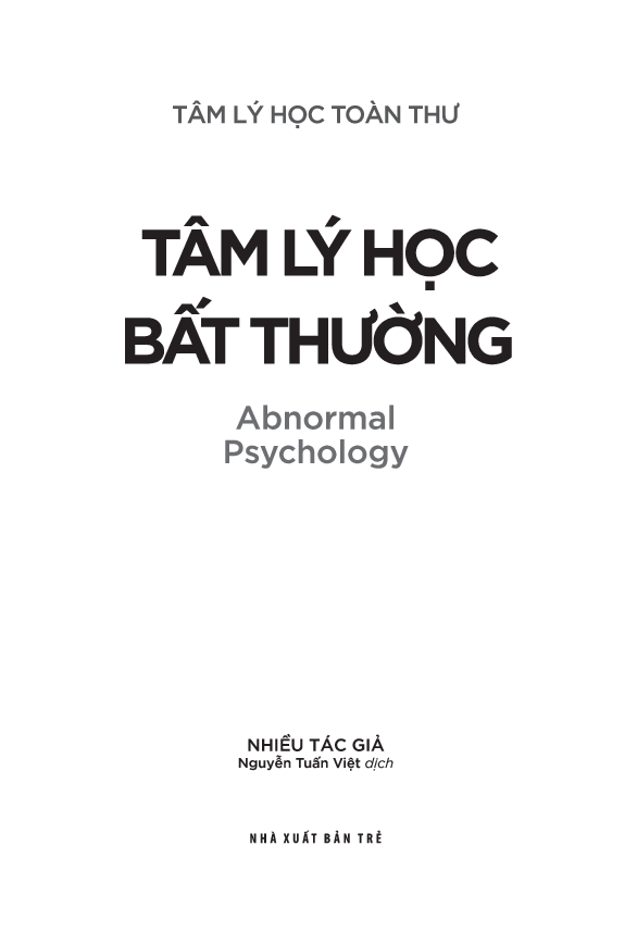 tâm lý học toàn thư - tâm lý học bất thường