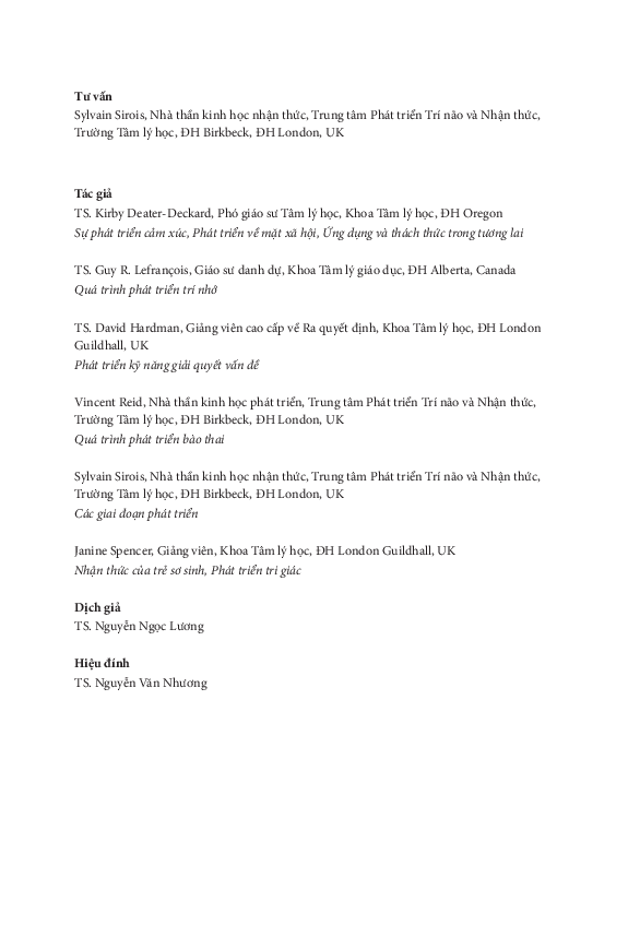 tâm lý học toàn thư - tâm lý học phát triển