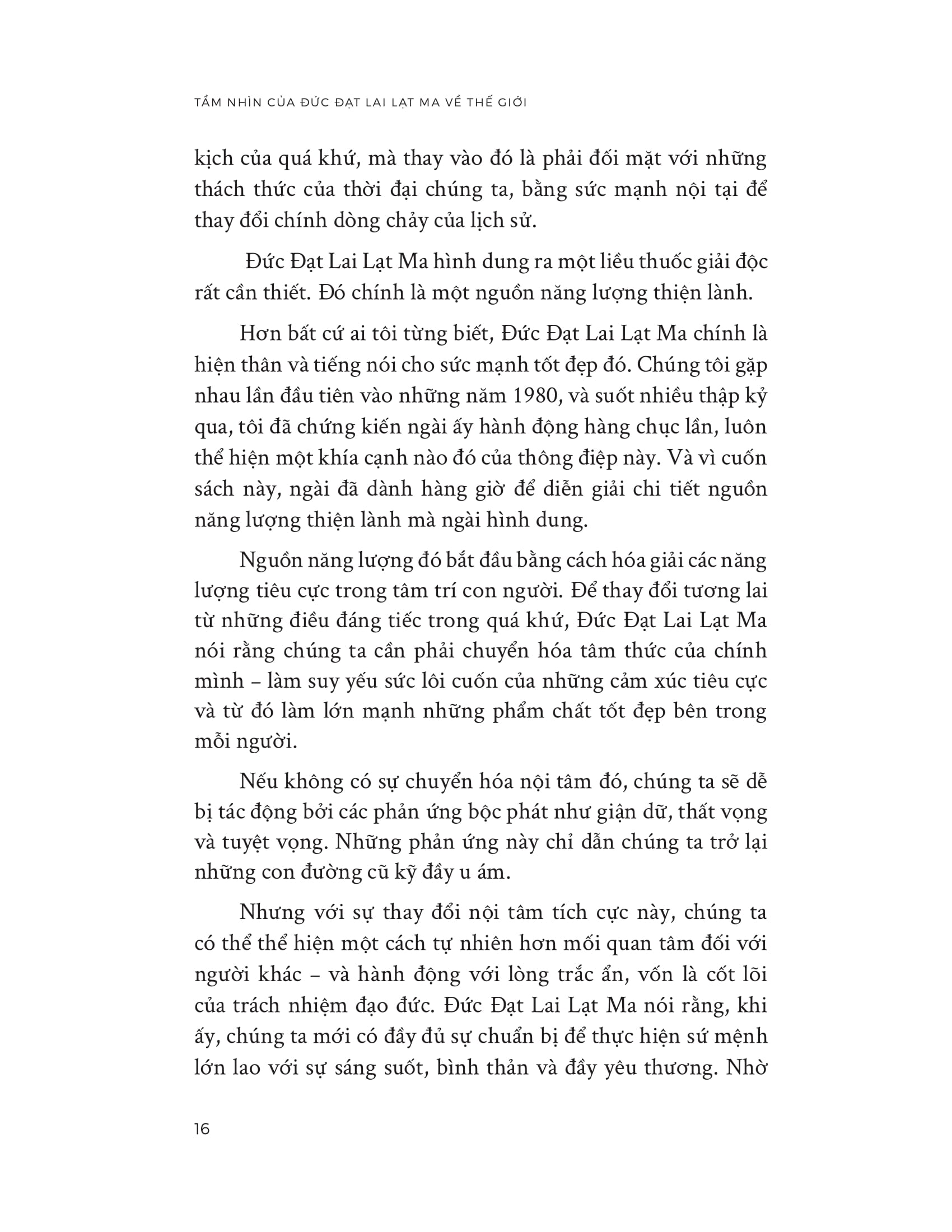 Tầm Nhìn Của Đức Đạt Lai Lạt Ma Về Thế Giới