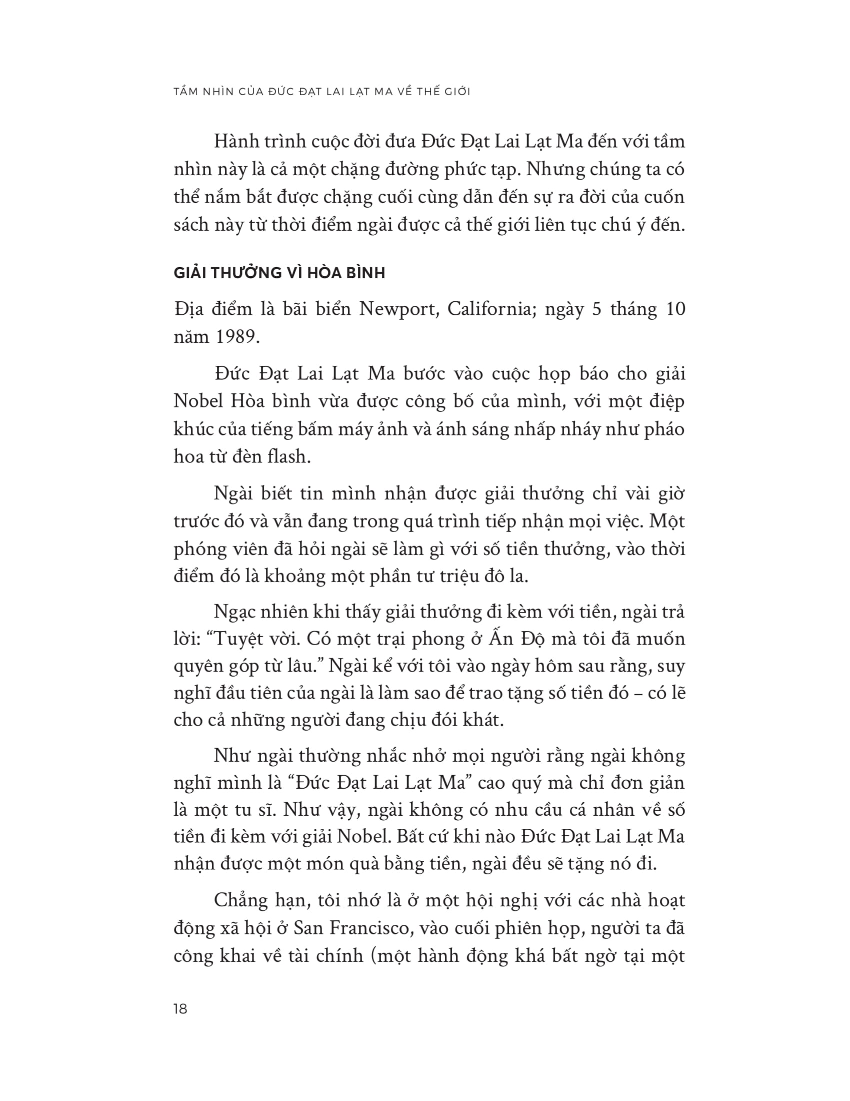 Tầm Nhìn Của Đức Đạt Lai Lạt Ma Về Thế Giới