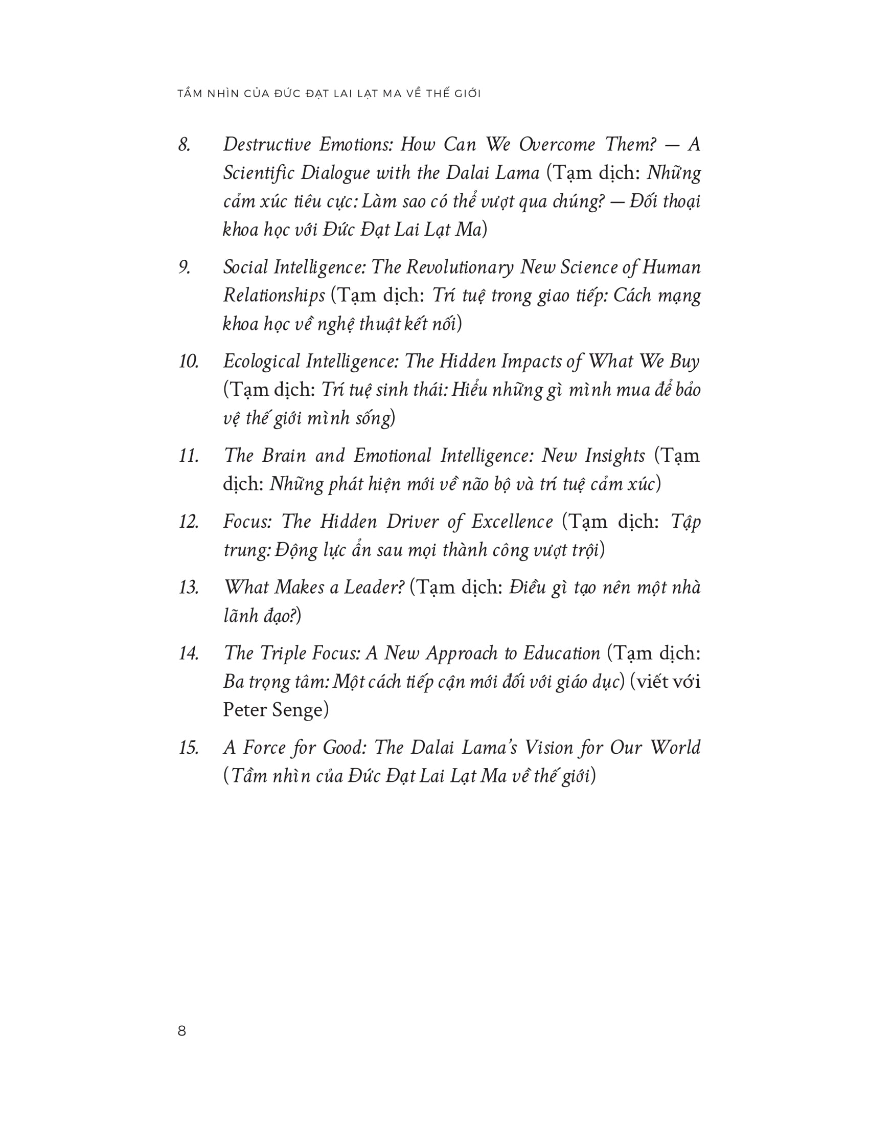 Tầm Nhìn Của Đức Đạt Lai Lạt Ma Về Thế Giới