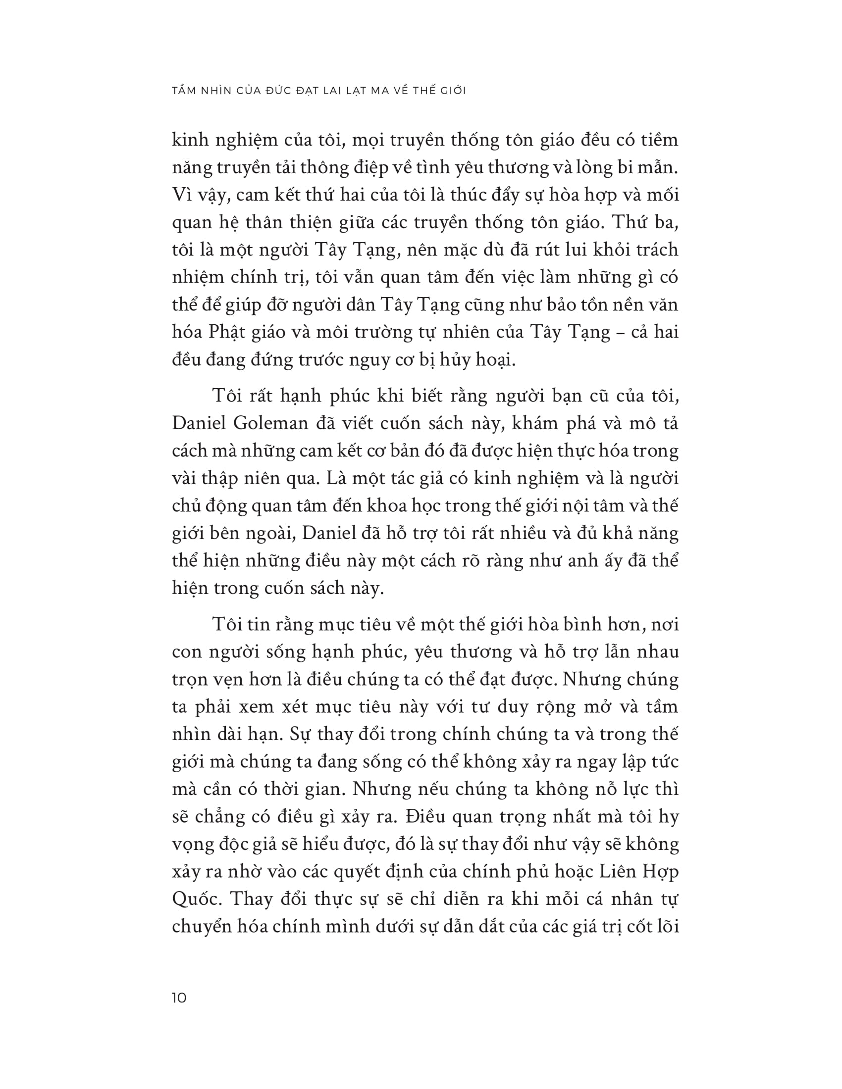 Tầm Nhìn Của Đức Đạt Lai Lạt Ma Về Thế Giới