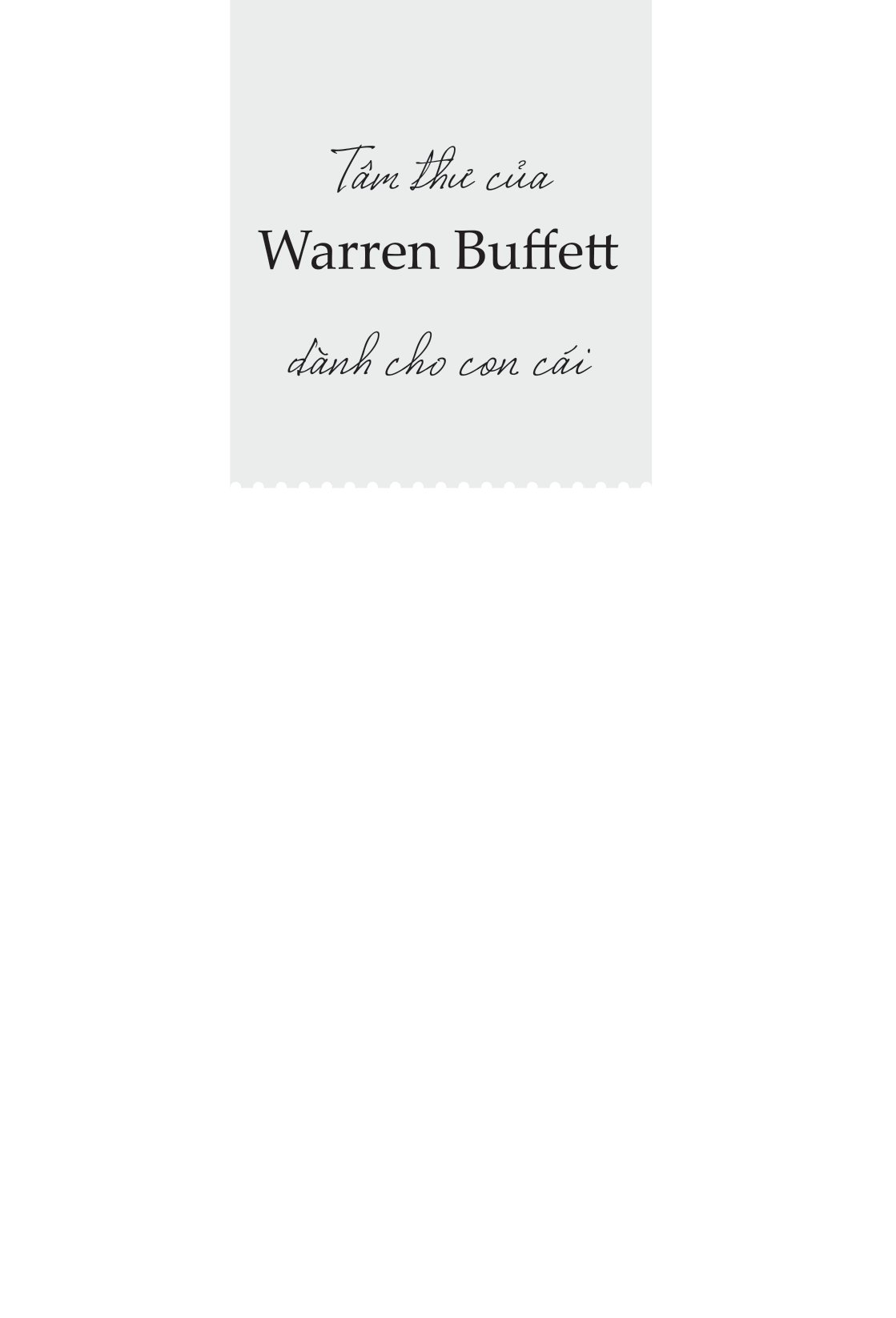 tâm thư của warren buffett dành cho con cái