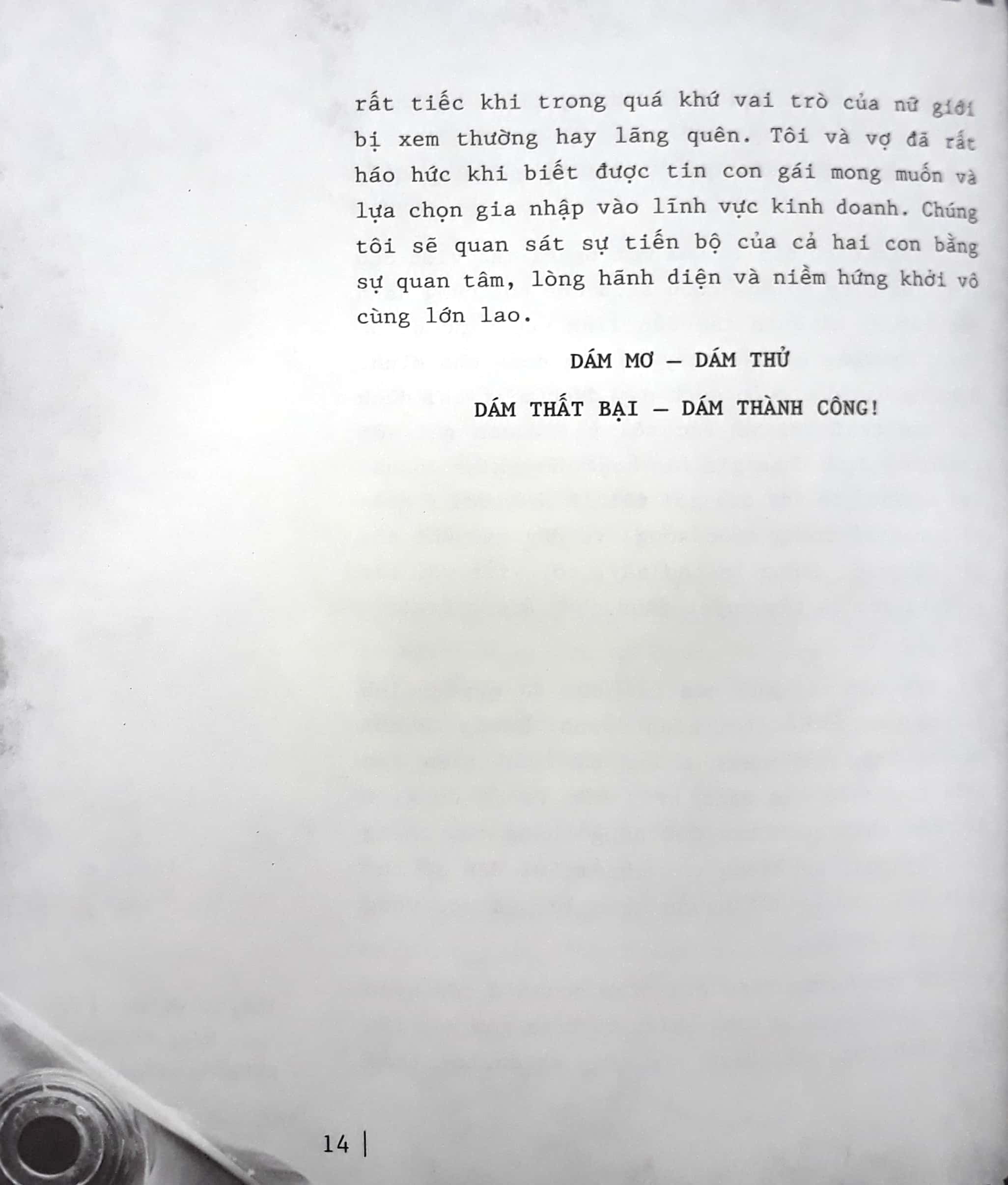 Tâm Thư Nhà Doanh Nghiệp