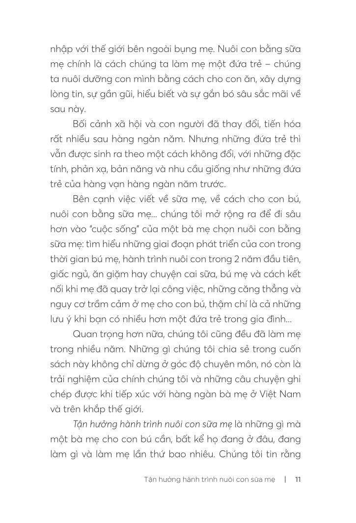 tận hưởng hành trình nuôi con sữa mẹ