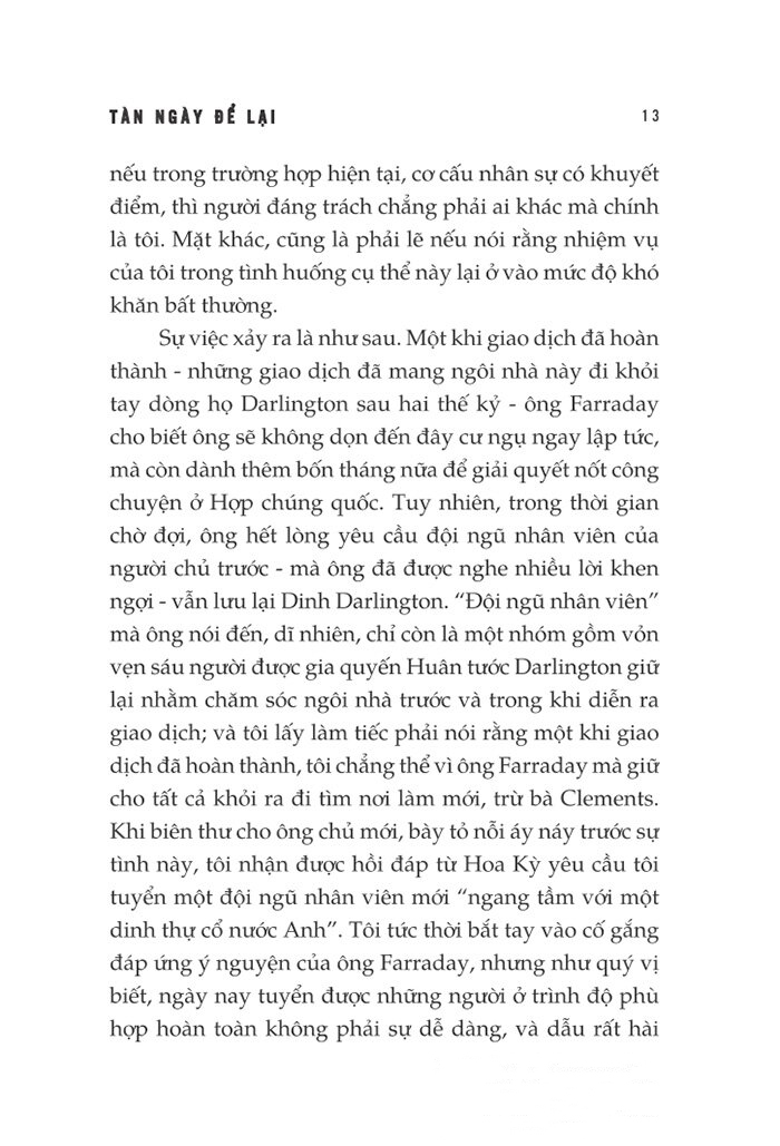 tàn ngày để lại