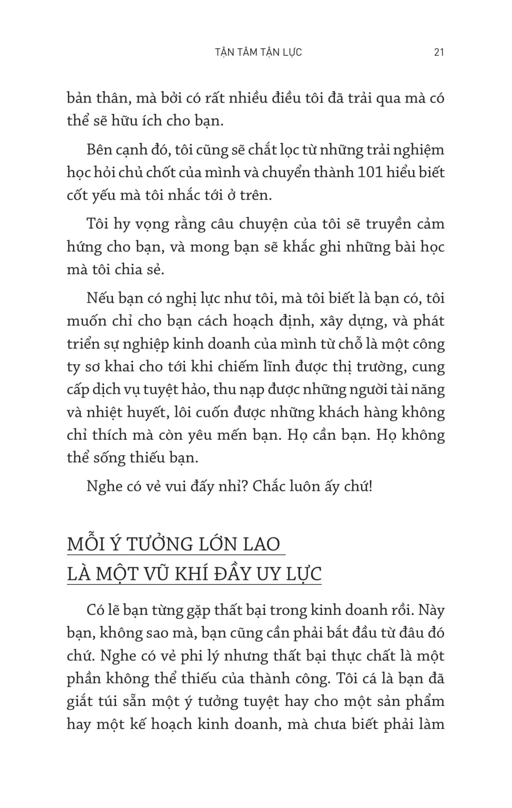 tận tâm tận lực - 101 bài học kinh doanh thực tiễn cho doanh nhân khởi nghiệp - all in