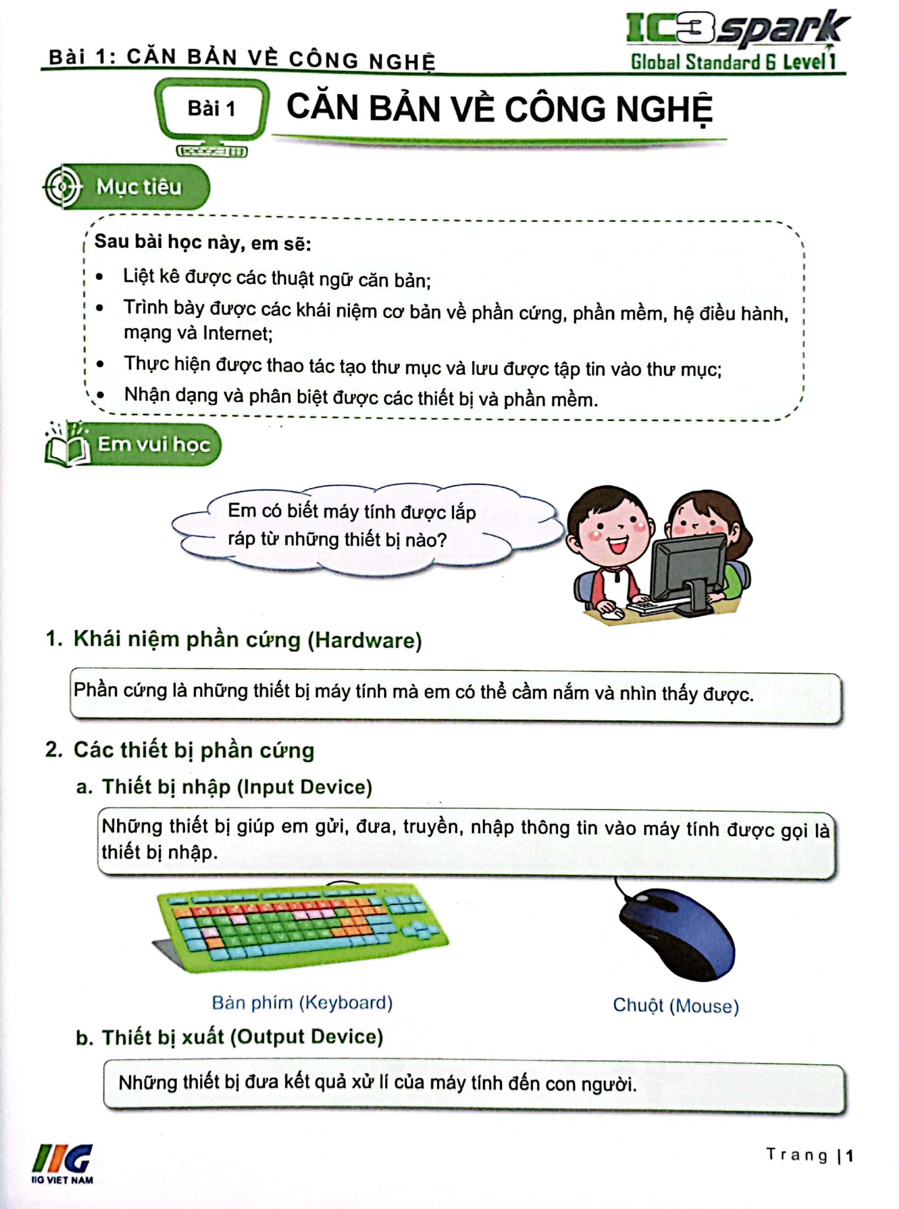 tăng cường tin học quốc tế - ic3 gs6 spark level 1 - dành cho lớp 3 (tái bản 2023)