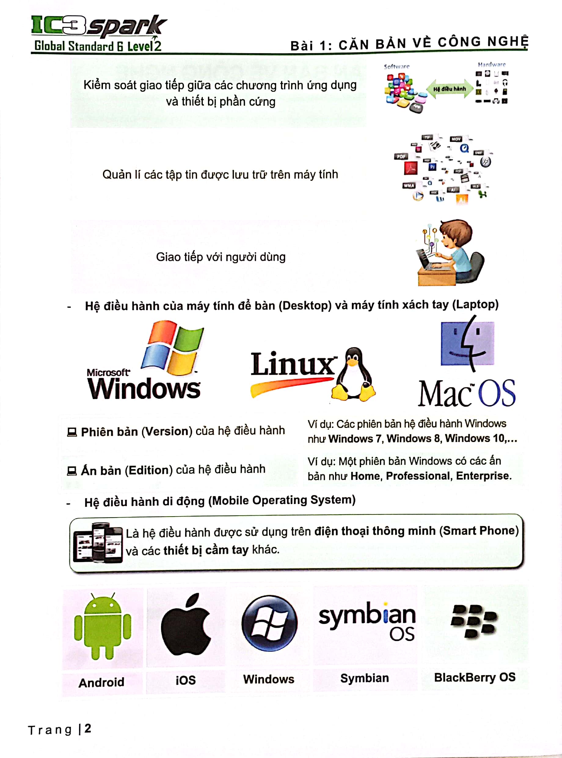 tăng cường tin học quốc tế - ic3 gs6 spark level 2 (tái bản 2024)