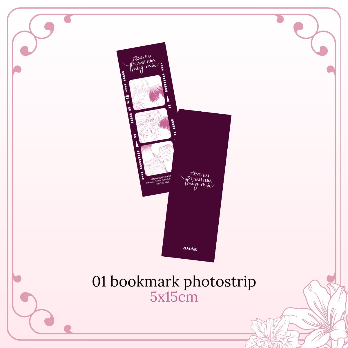 tặng em cành hoa thủy mộc - tặng kèm photostrip bookmark hai mặt + postcard + clearcard