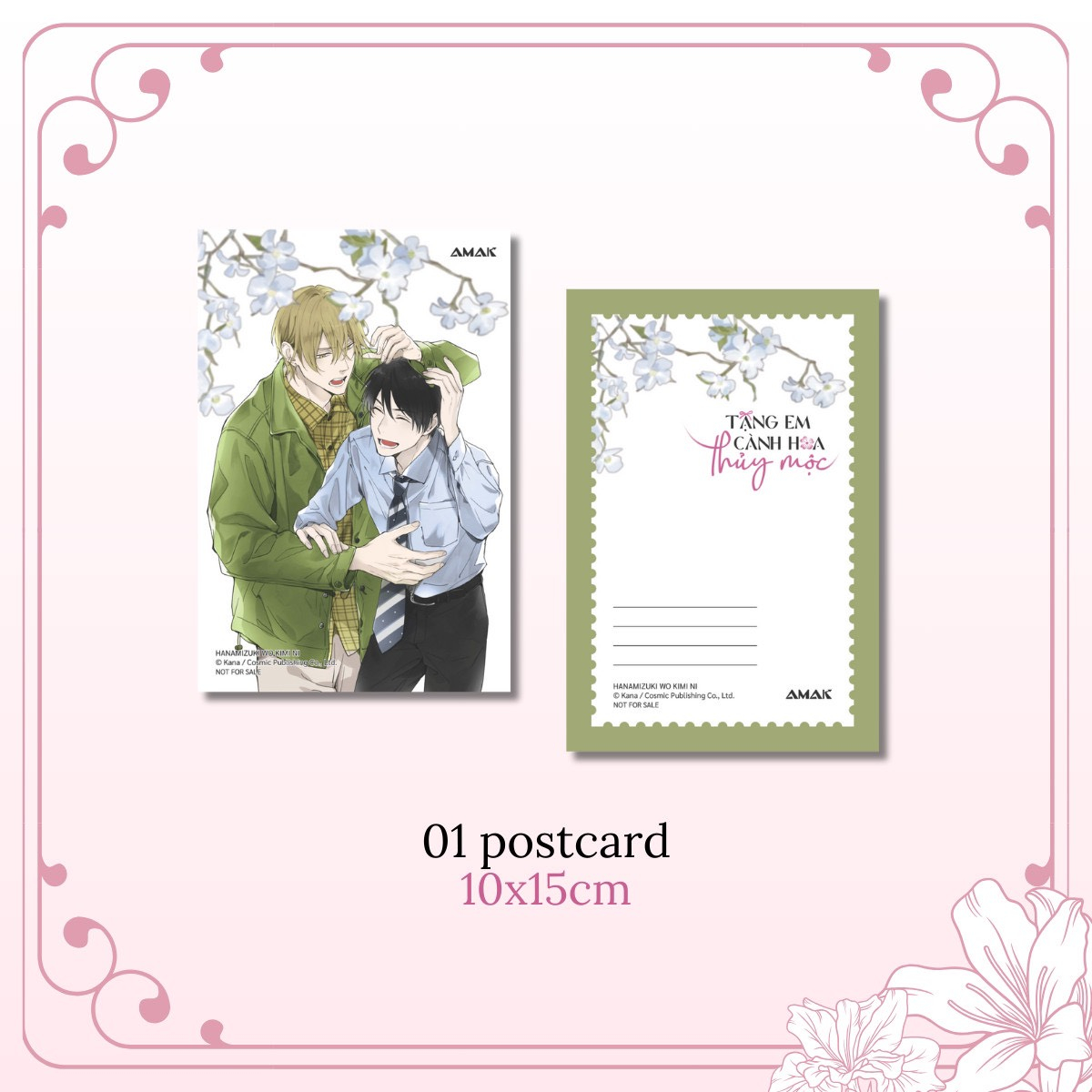 tặng em cành hoa thủy mộc - tặng kèm photostrip bookmark hai mặt + postcard + clearcard