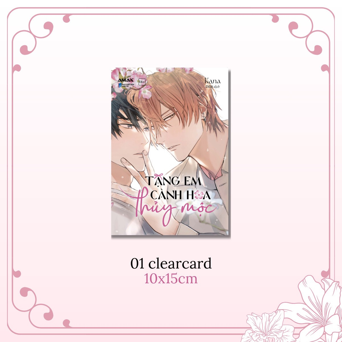 tặng em cành hoa thủy mộc - tặng kèm photostrip bookmark hai mặt + postcard + clearcard