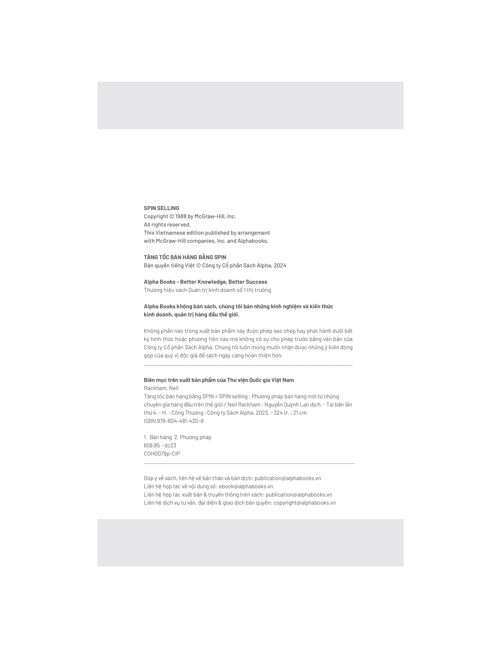 tăng tốc bán hàng bằng spin (tái bản 2024)