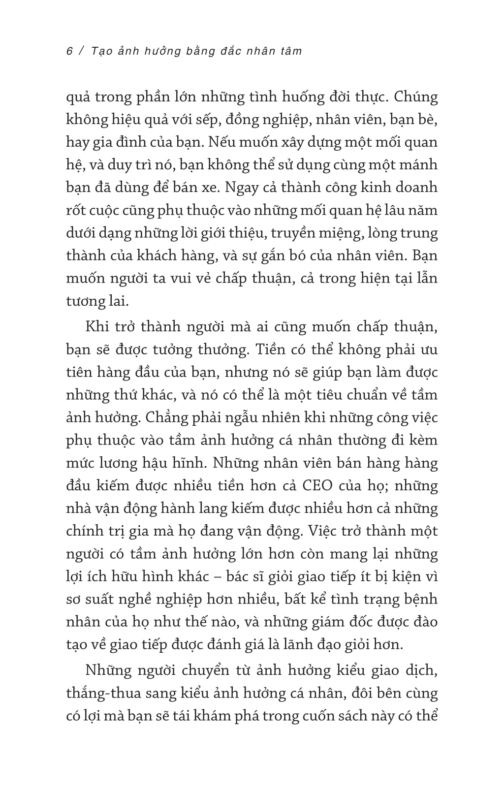 tạo ảnh hưởng bằng đắc nhân tâm