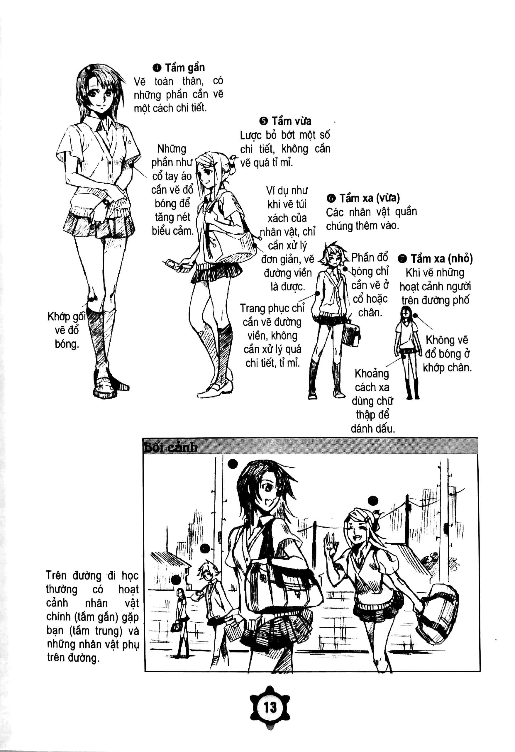 tạo hình nhân vật truyện tranh với động tác và trang phục đặc biệt