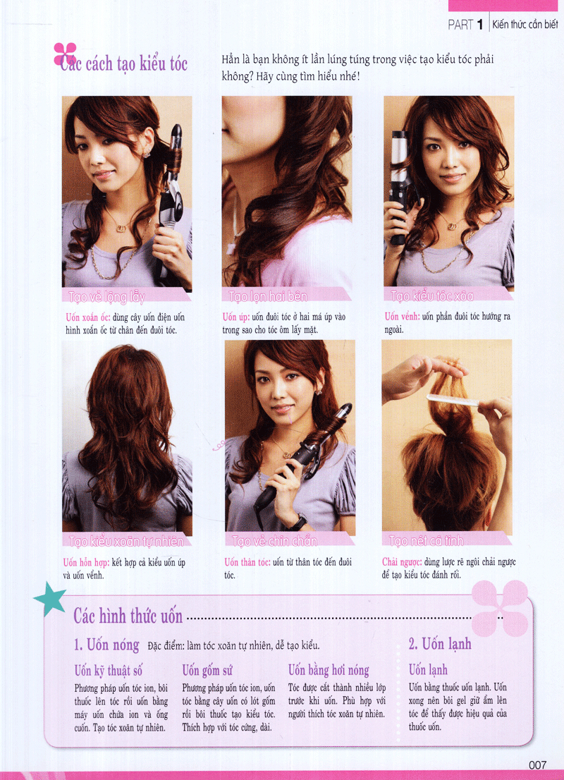 tạo kiểu tóc theo phong cách ngôi sao