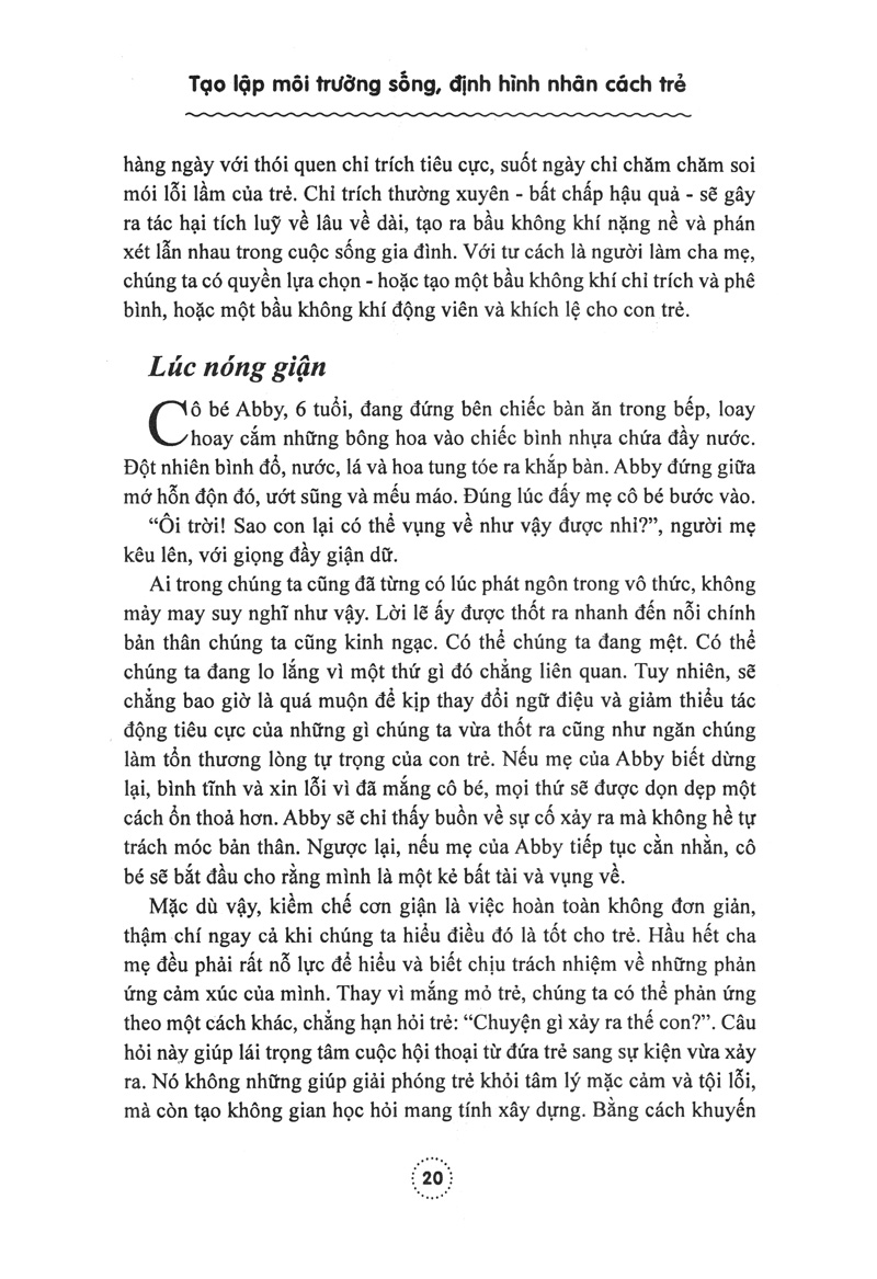 tạo lập môi trường sống định hình nhân cách trẻ