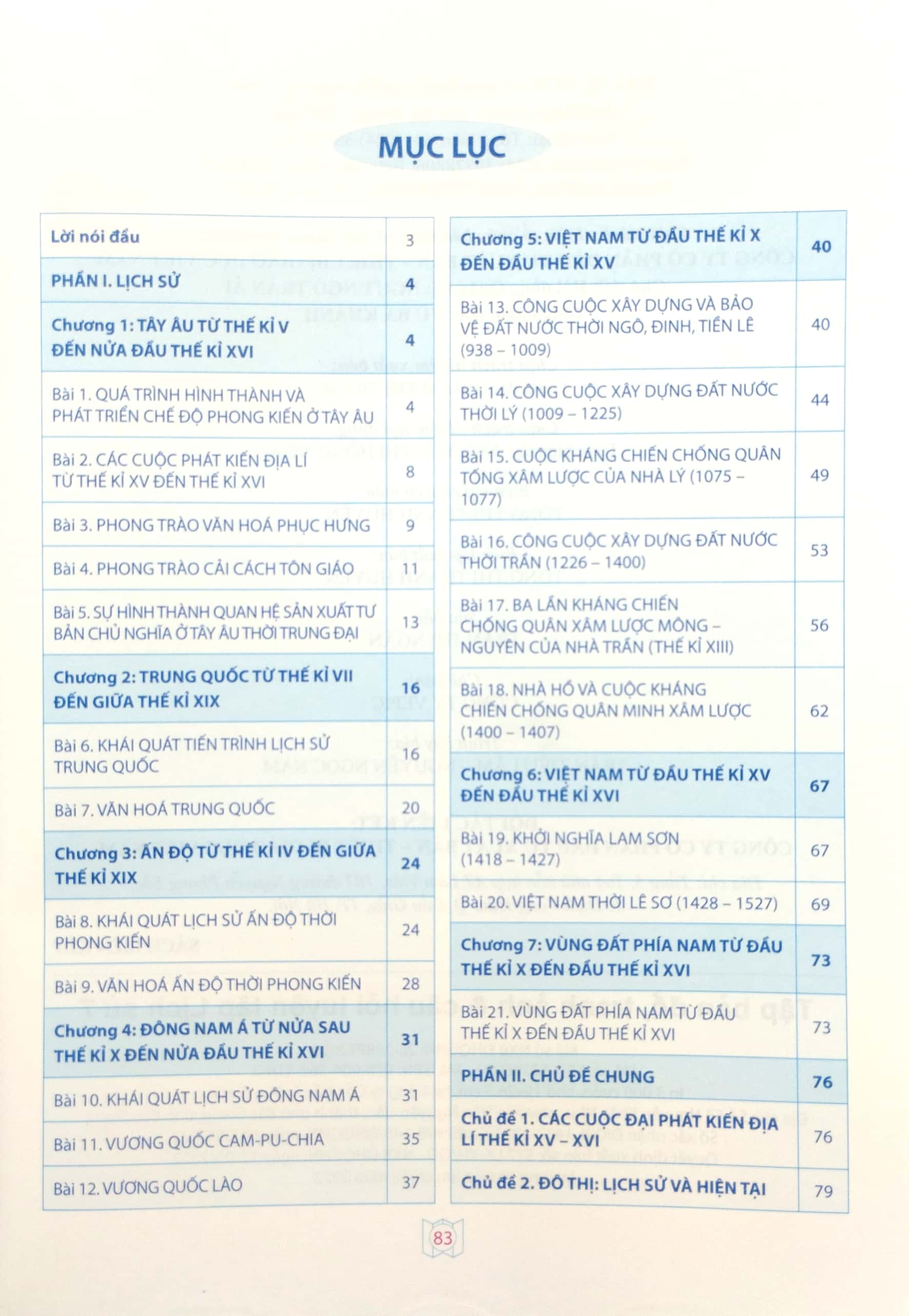 tập bản đồ, tranh ảnh và câu hỏi luyện tập lịch sử 7 (cánh diều)