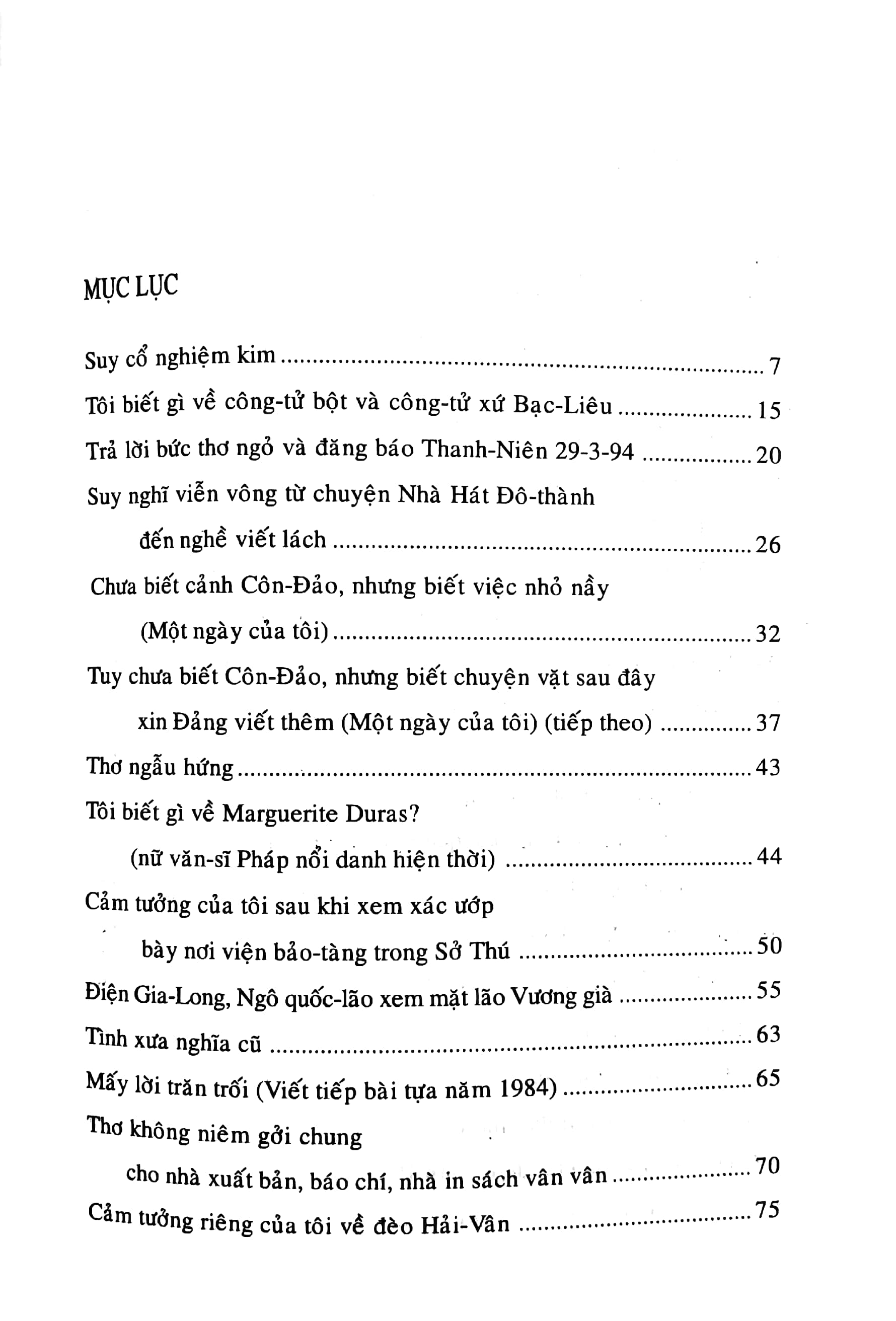 tạp bút năm giáp tuất 1994 - di cảo