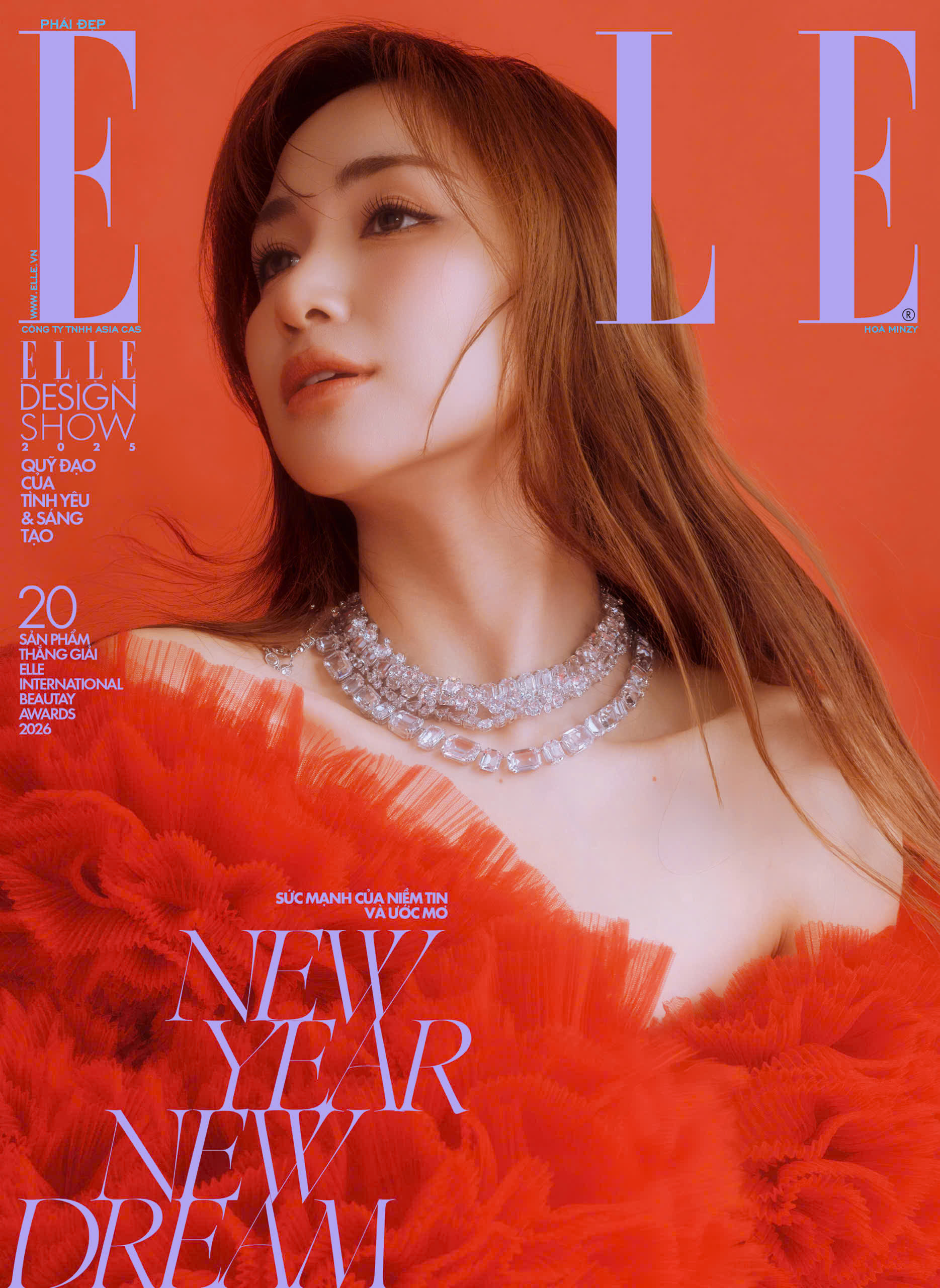 Tạp Chí Phái Đẹp Elle 2026 - New Year New Dream - Bìa Hòa Minzy