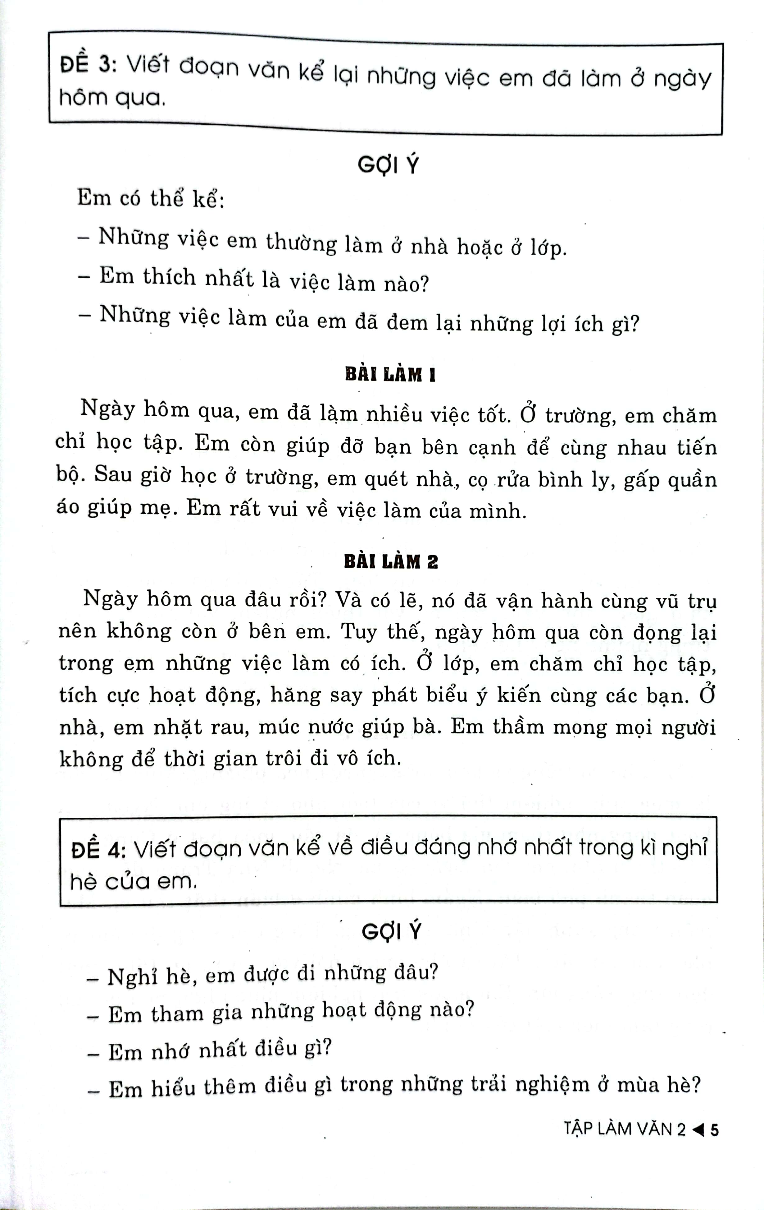 tập làm văn 2 (biên soạn theo chương trình gdpt mới)