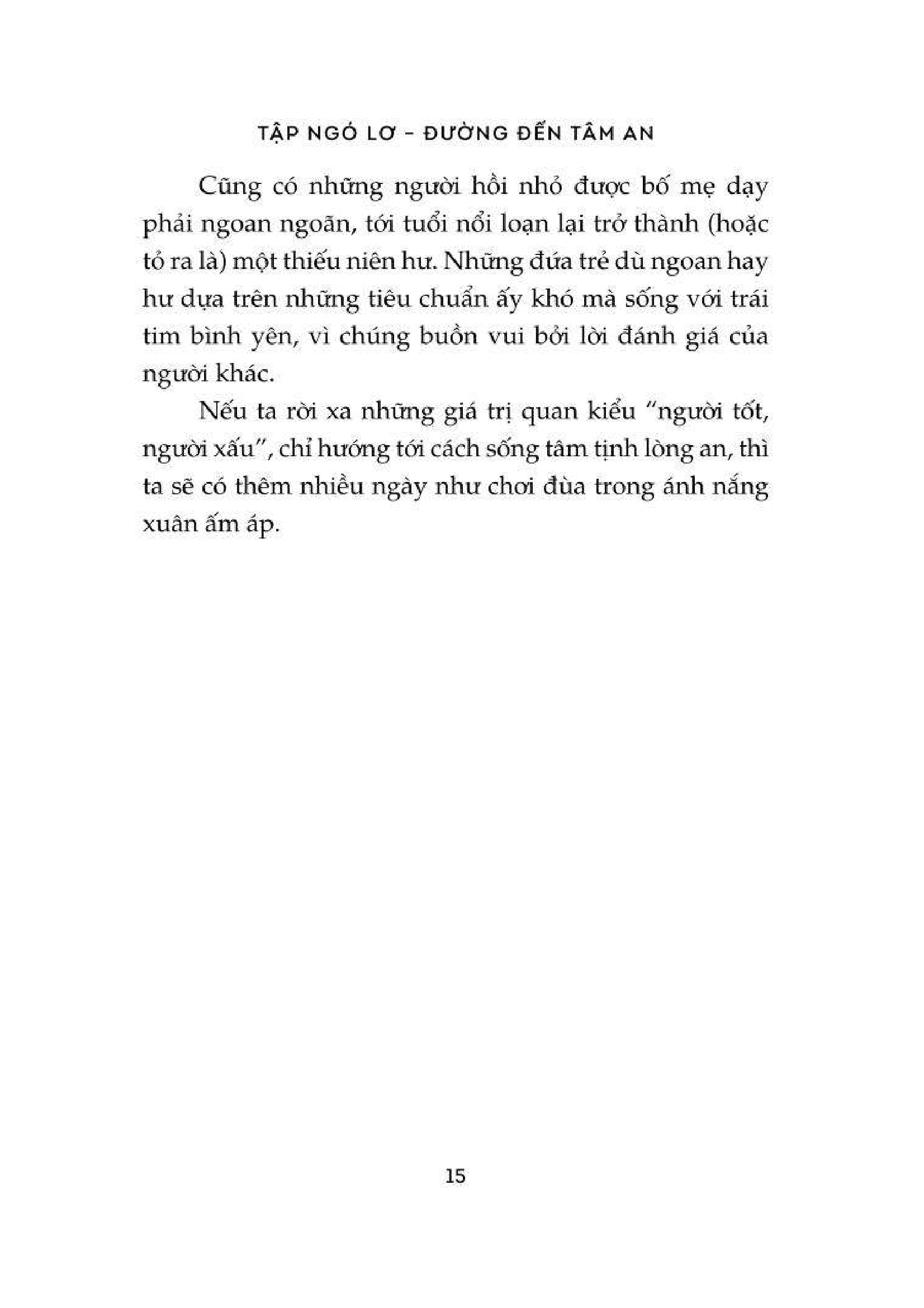tập ngó lơ - đường đến tâm an