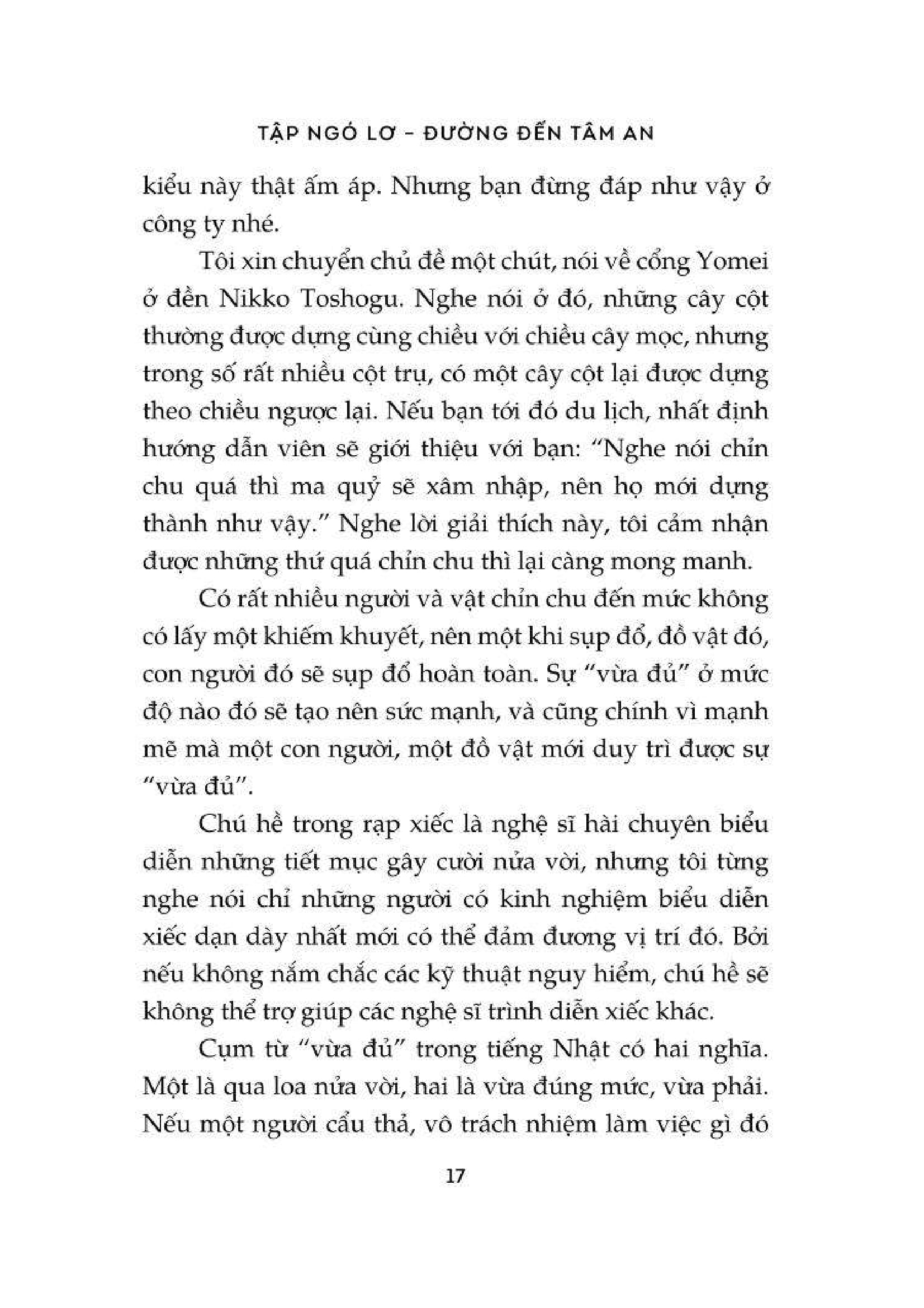 tập ngó lơ - đường đến tâm an