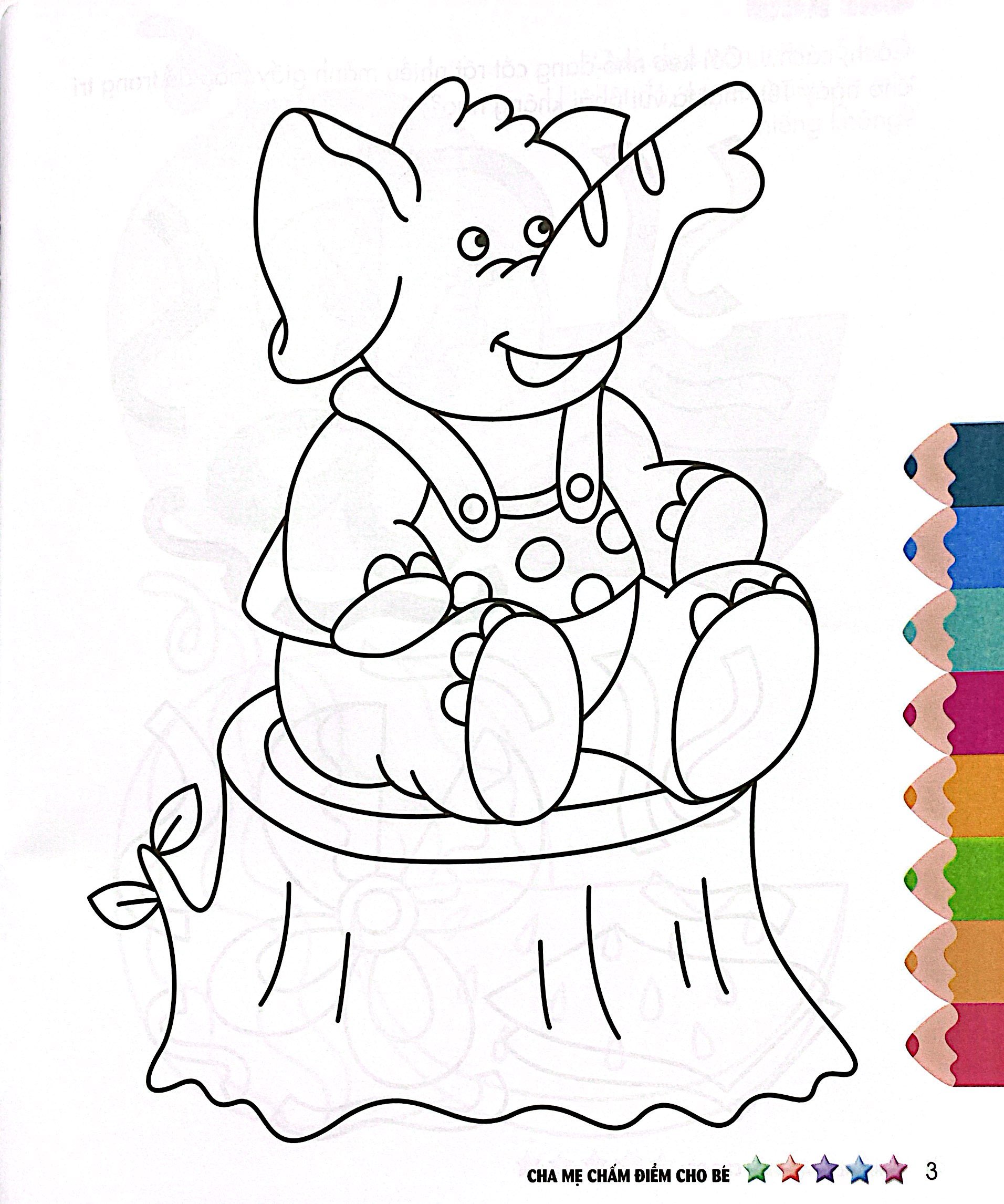 tập sách tô màu đầu tiên của bé - cuộc sống muôn màu - tô màu và dán hình - tập 1