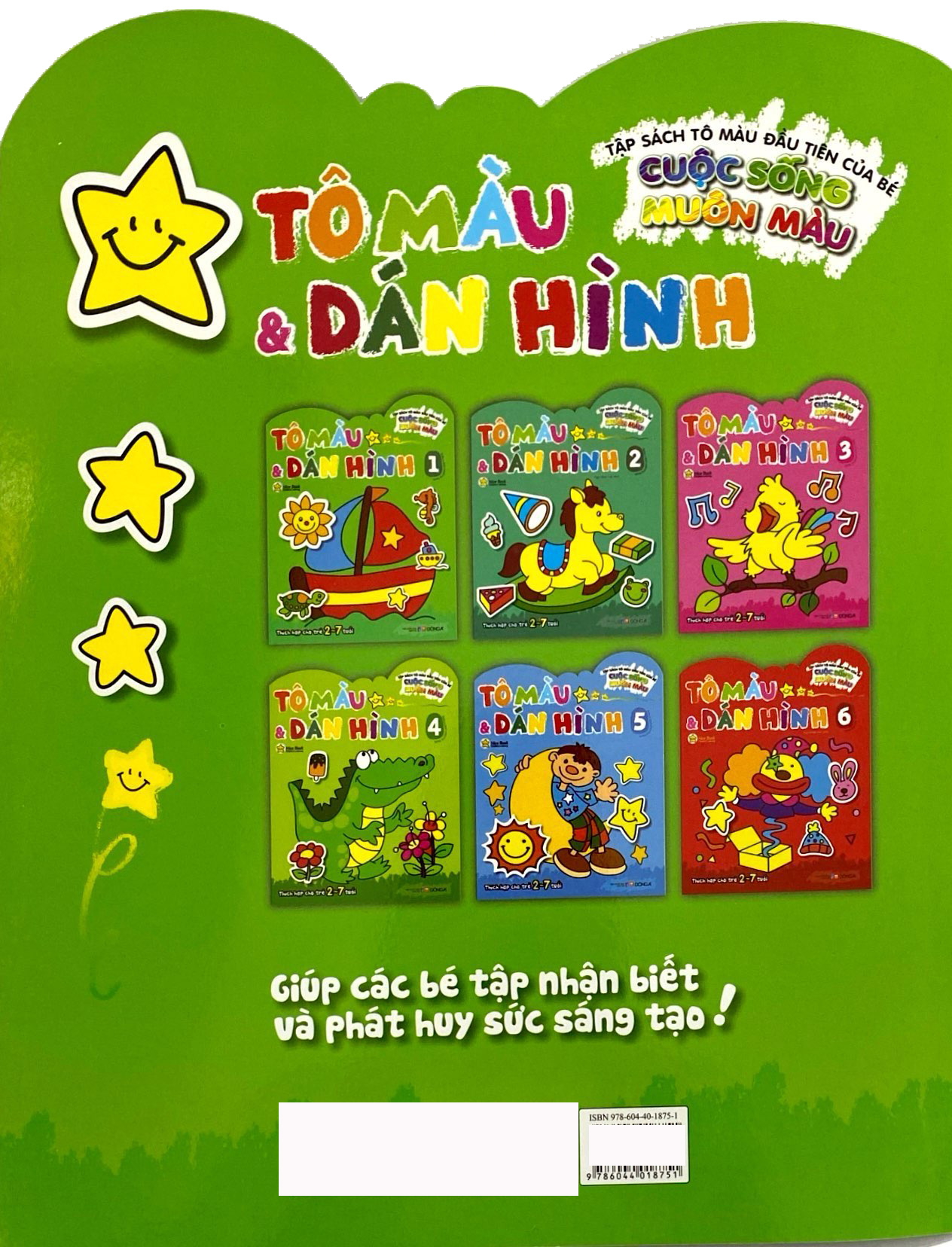 tập sách tô màu đầu tiên của bé - cuộc sống muôn màu - tô màu và dán hình - tập 1