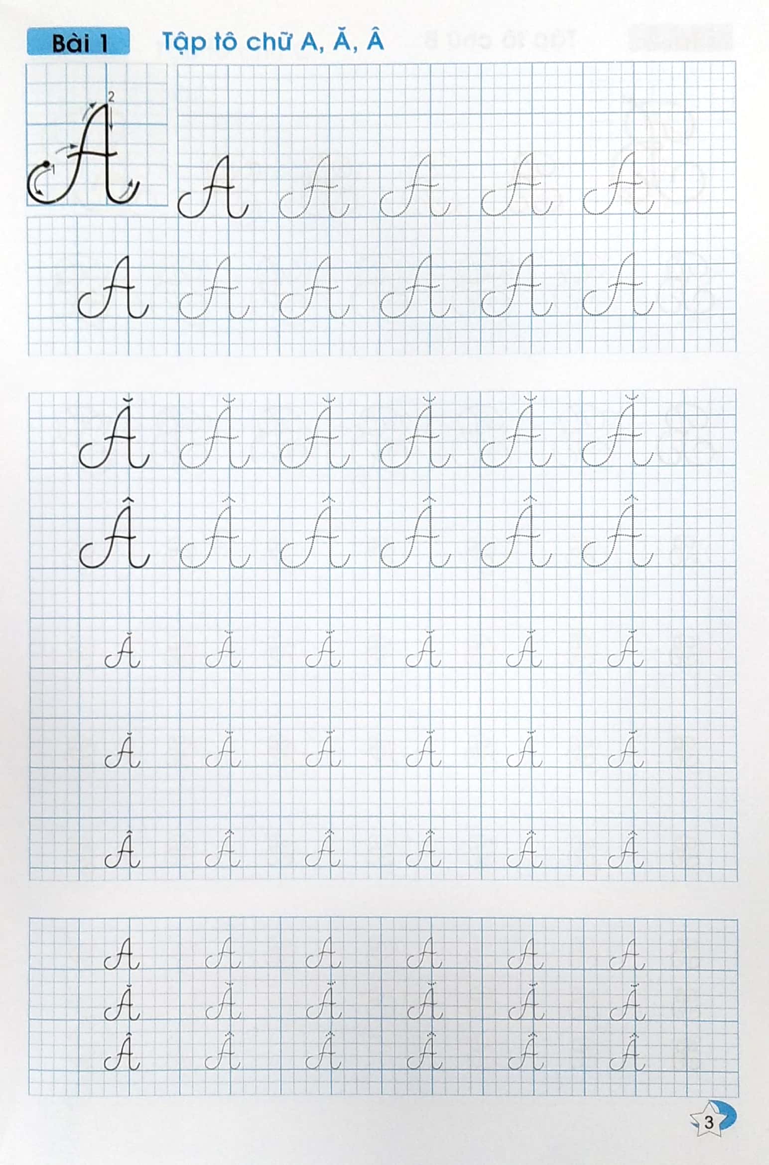 tập tô chữ - chữ cái viết hoa (dành cho bé chuẩn bị vào lớp 1)